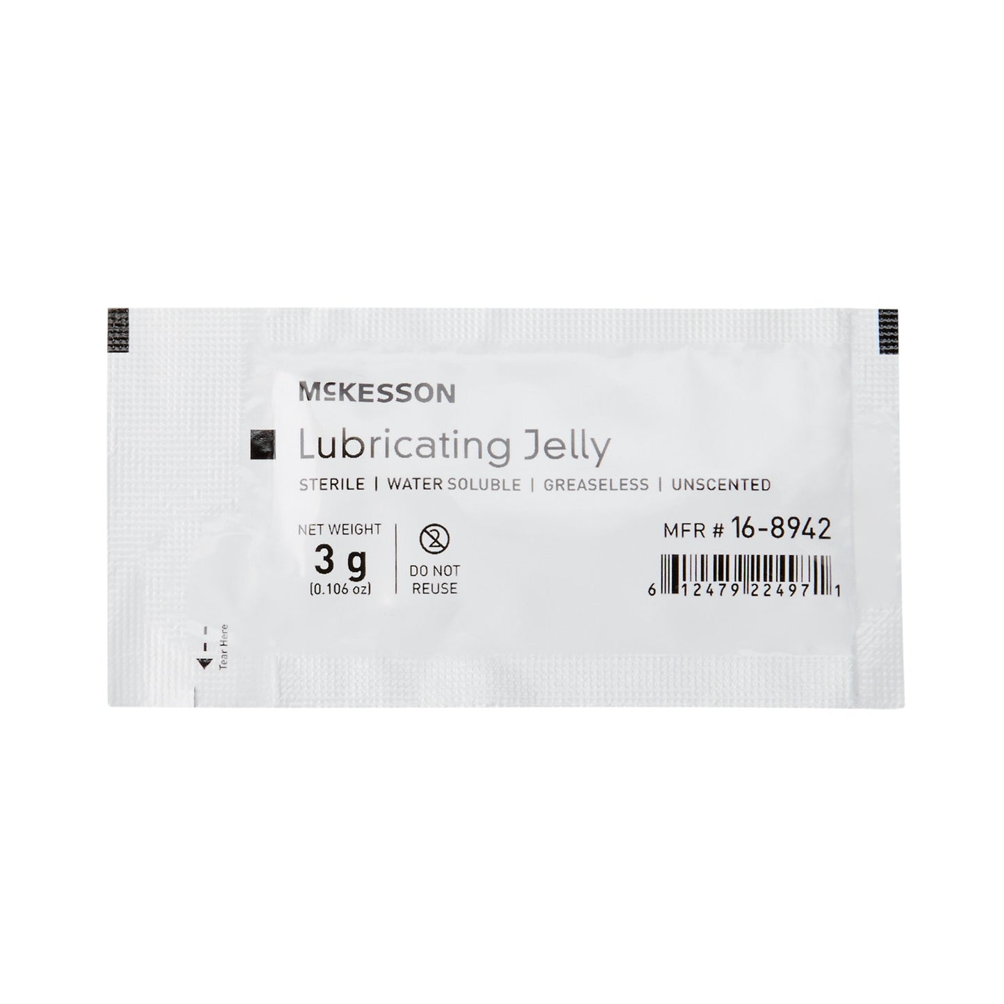 LUBRICATING JELLY, STR FOIL PKT 3GRAM (144/BX 6BX/CS)