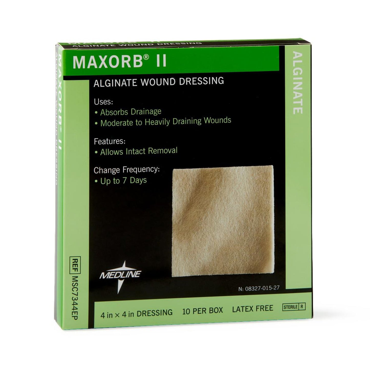 DRESSING, MAXORB II ALGINATE 4"X4" (10/BX 5BX/CS)