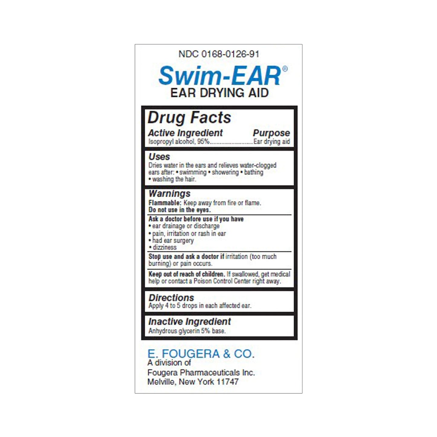 SWIM EAR, DRP 1OZ 9EFGRA
