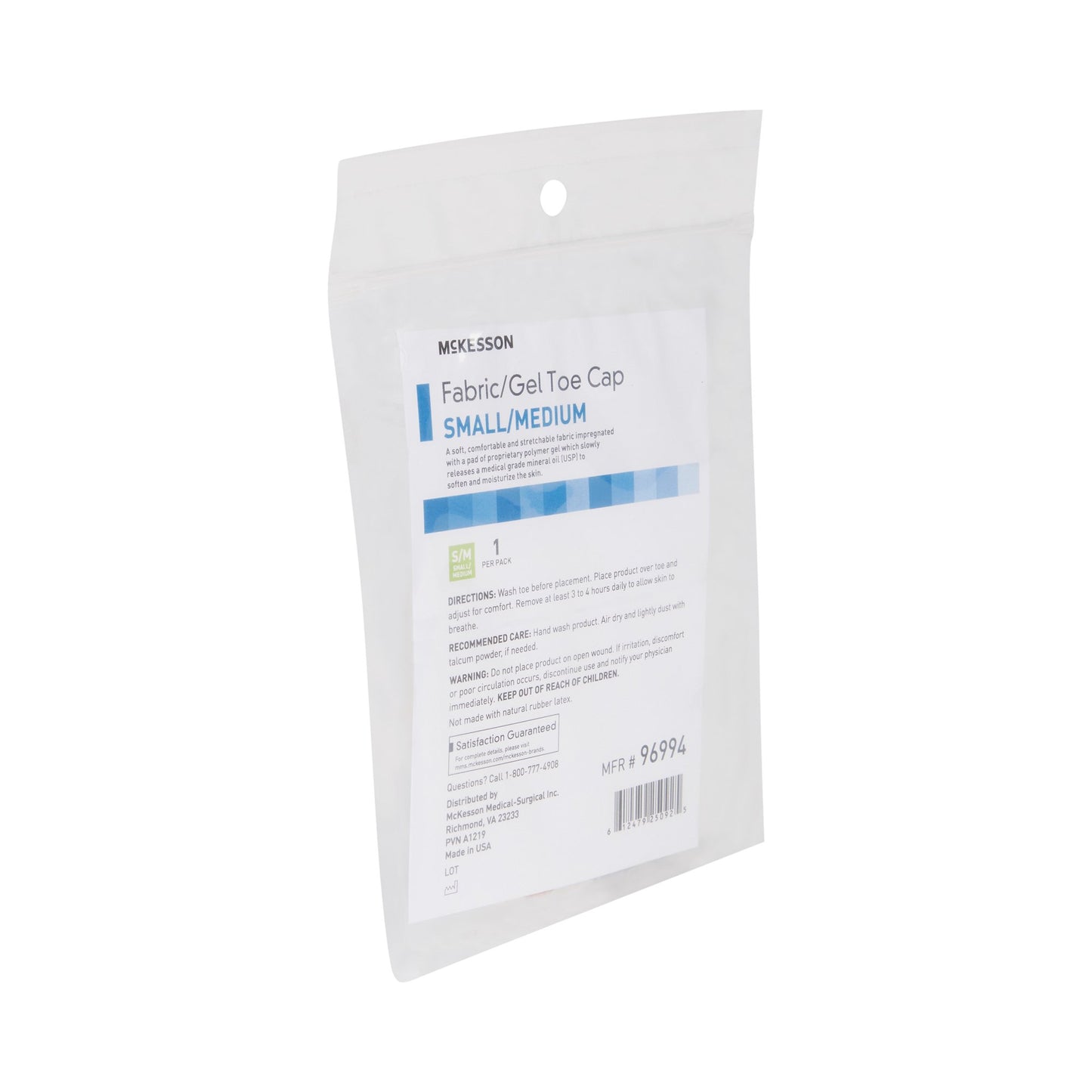 TOE CAP, FABRIC/GEL SM/MED (1E