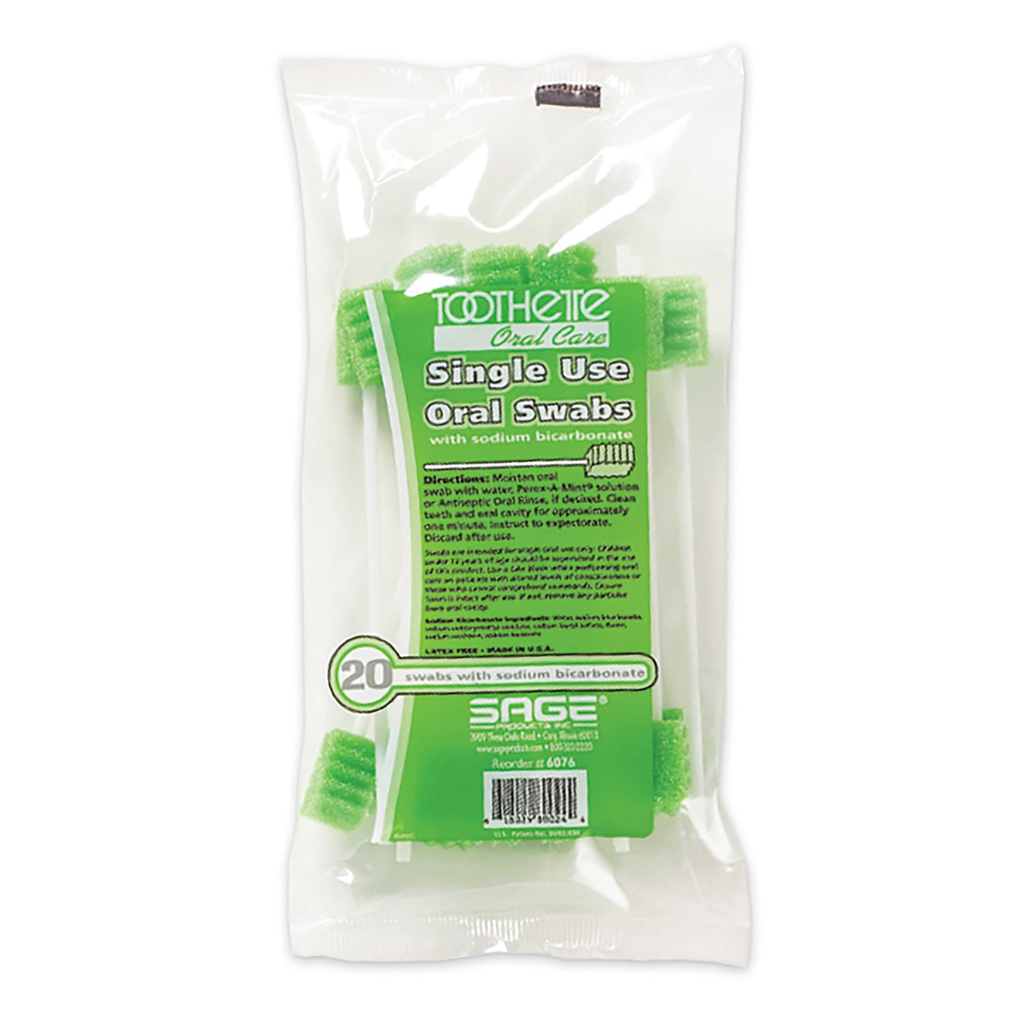 SWAB, ORAL W/ NA BICARB (20PK 50PK/CS)