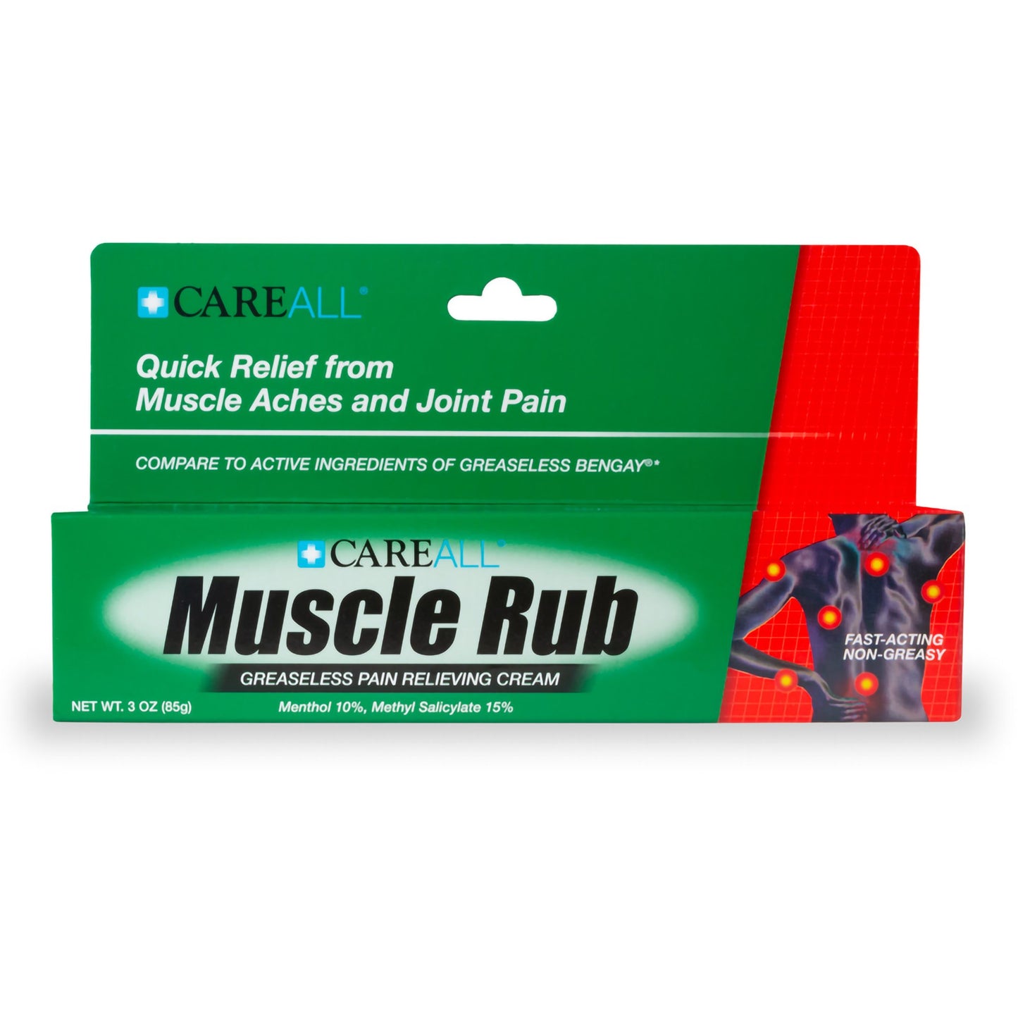CAREALL MUSCLE RUB, CRM 3OZ (72/CS)