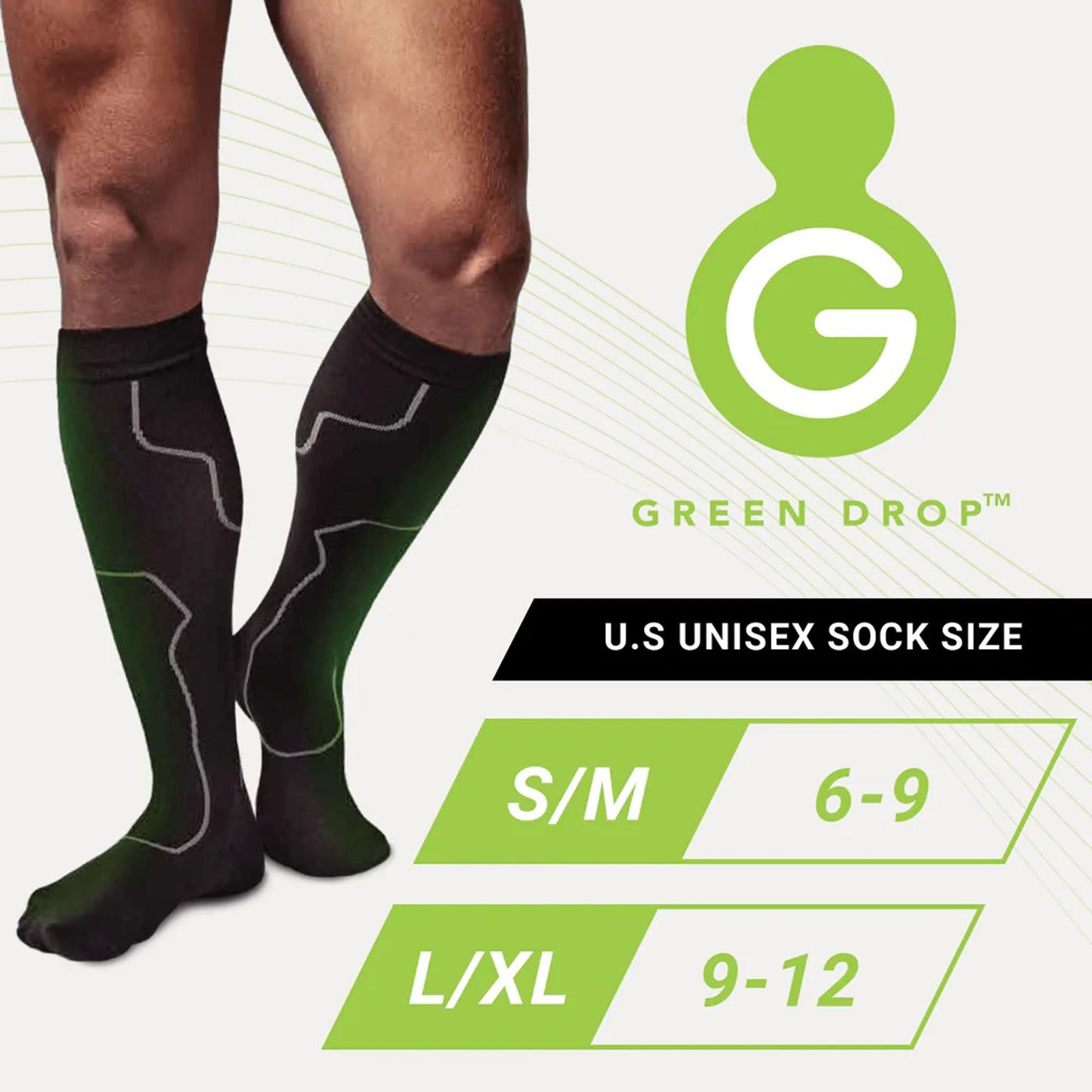 SOCKS, KNEE-HI COMPRSN INFUSEDLG/XLG (48PR/CS)