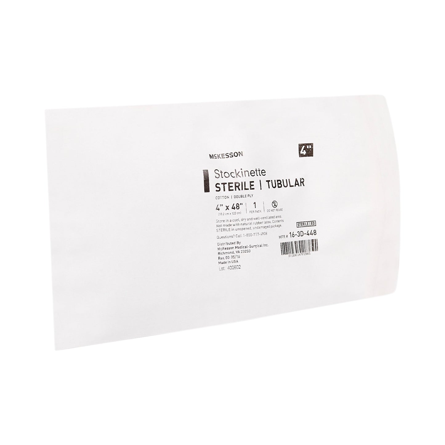 STOCKINETTE, TUBULAR 2PLY STR 4"X48"(20/CS)