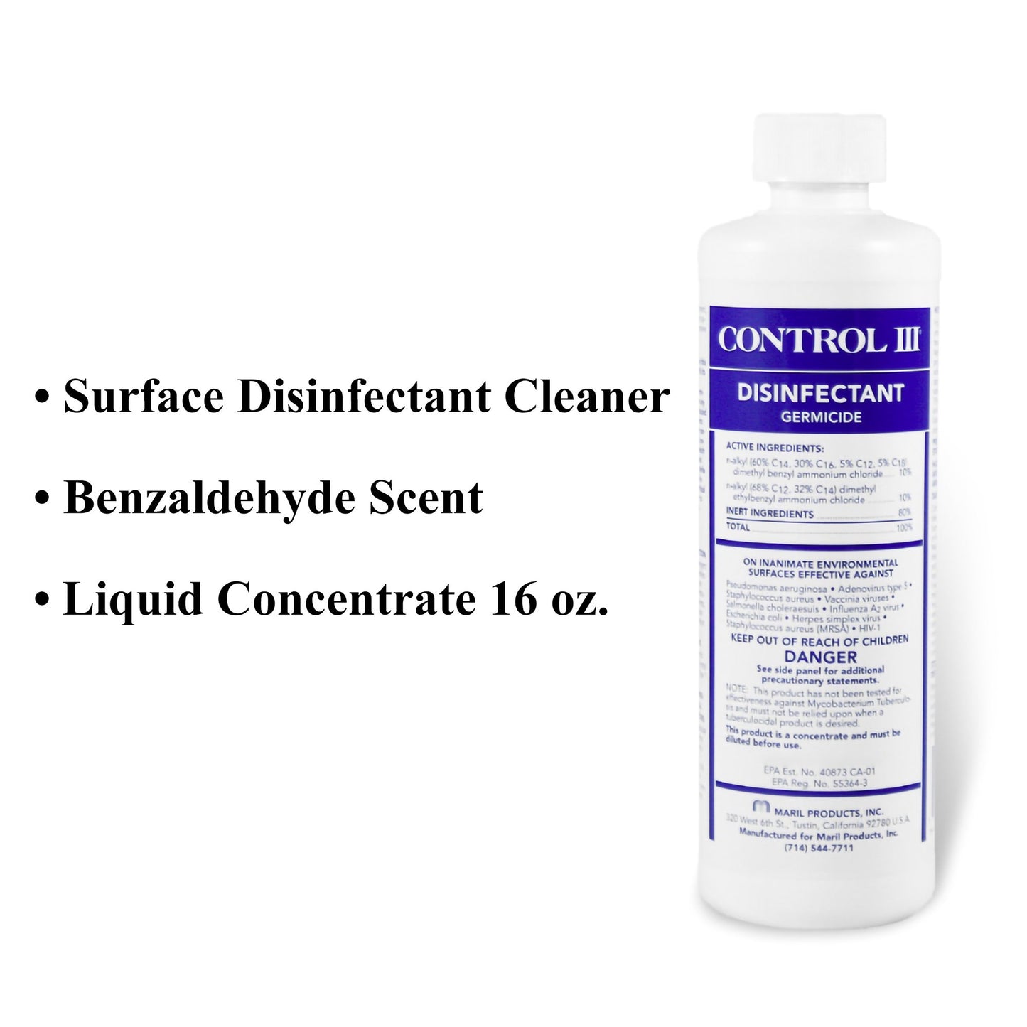 DISINFECTANT, CONTROL III CONC16OZ (12/CS)