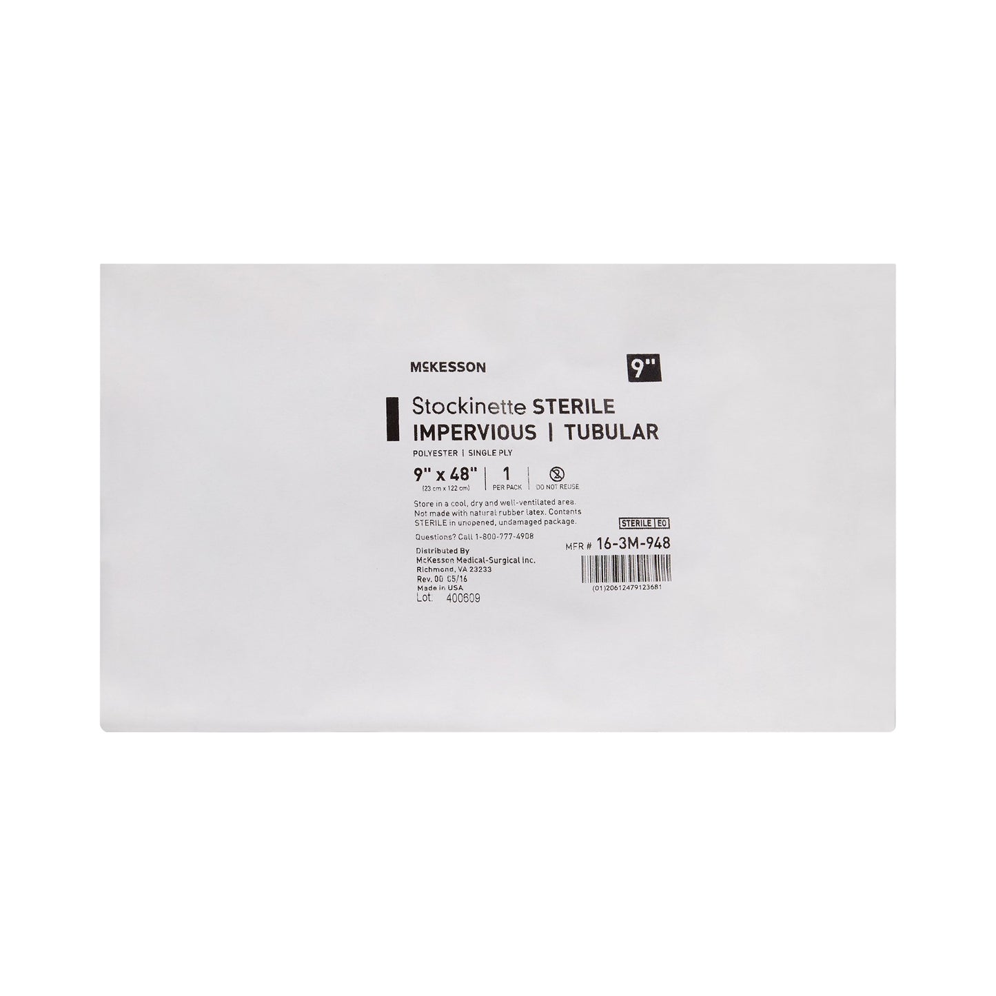 STOCKINETTE, IMPERV STR 9"X48"(12/CS)
