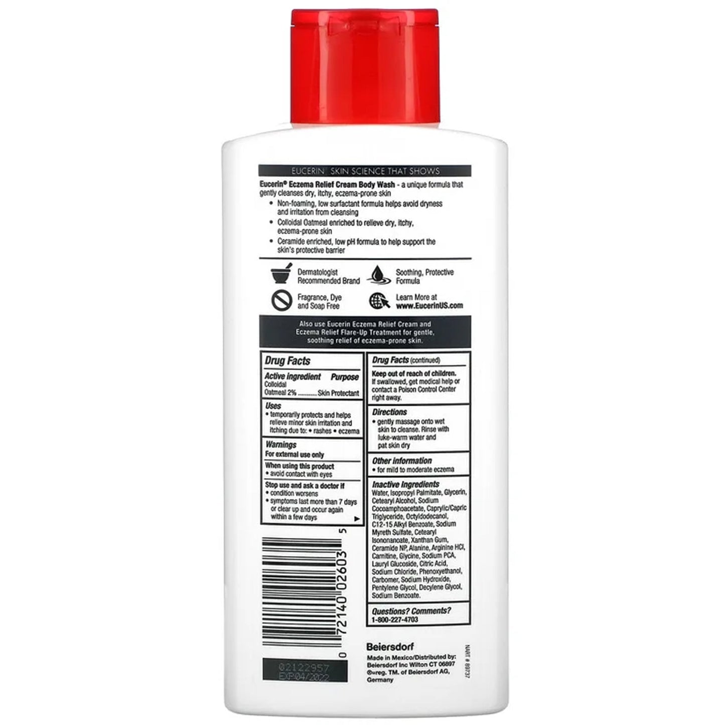 EUCERIN, BODY WASH 13.5OZ