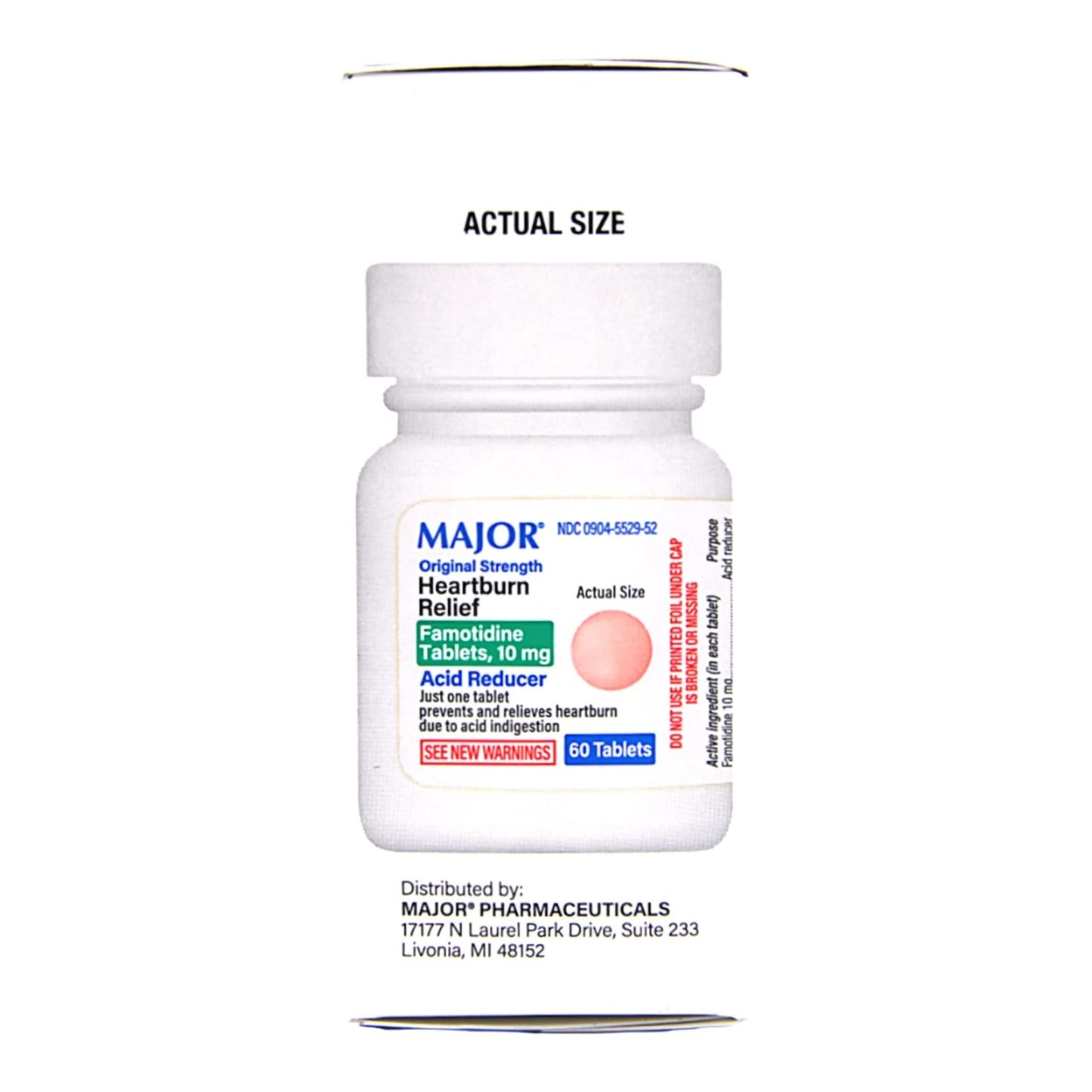 HEARTBURN RELIEF, TAB 10MG (60/BX)