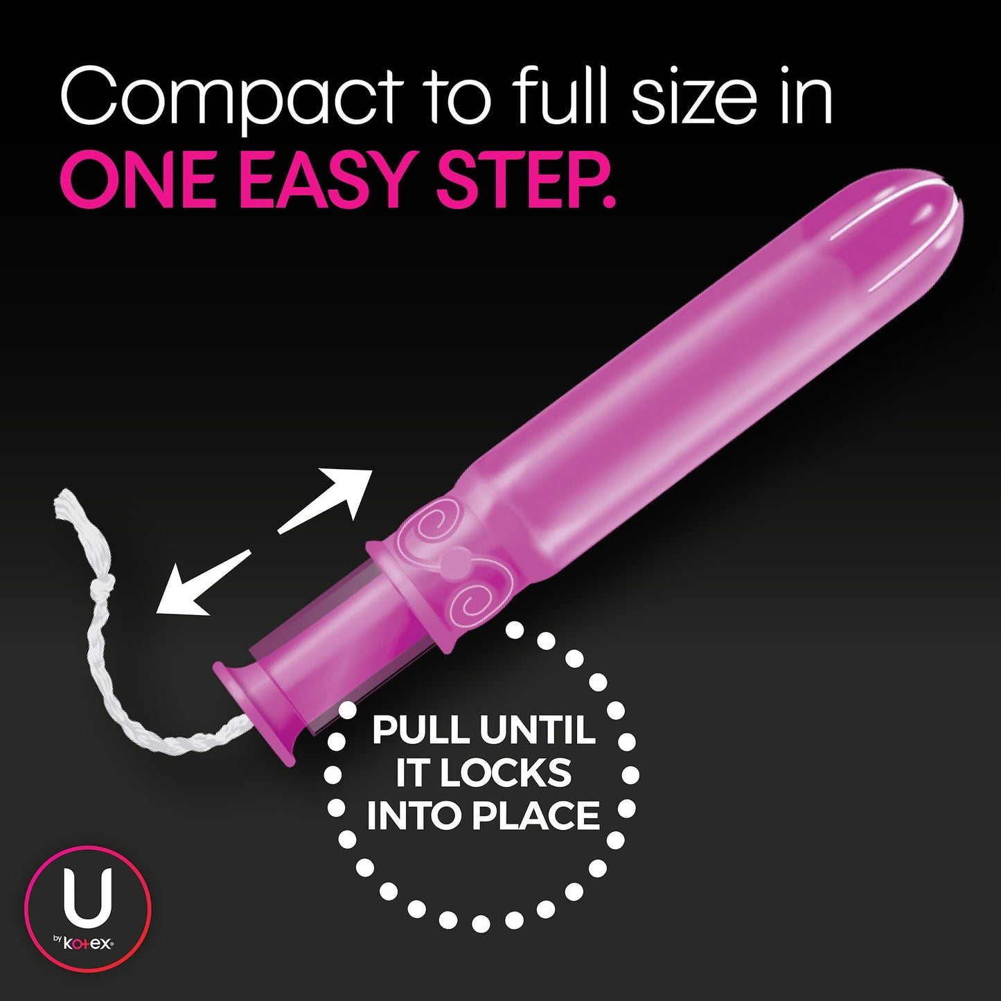 TAMPON, U BY KOTEX CLICK SUPE R PREM ABSRB (16/PK 8PK/CS)