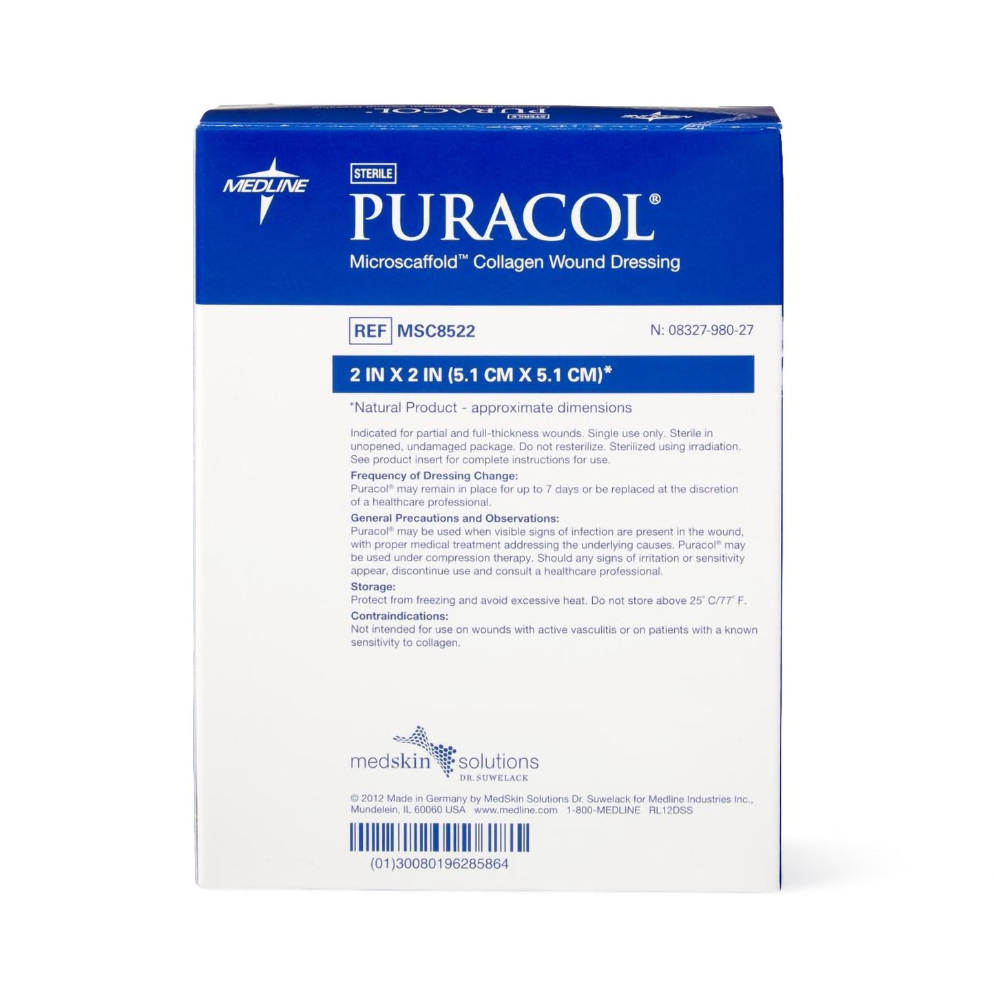 DRESSING, COLLAGEN PURACOL 2X2(10/BX 5BX/CS)