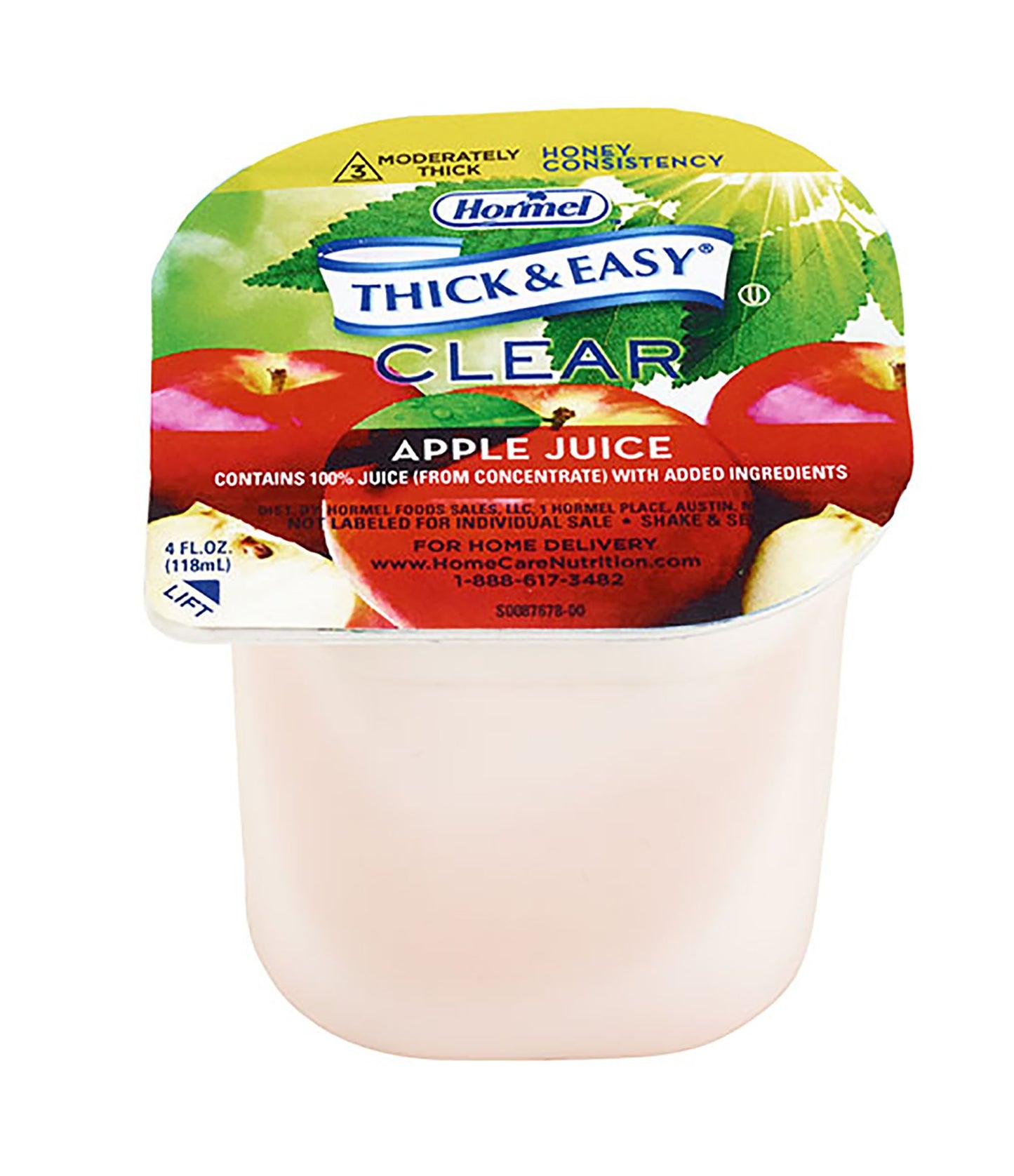 THICK & EASY, JUICE THICKENED APPLE HONEY 4OZ(24/C DMNDCR