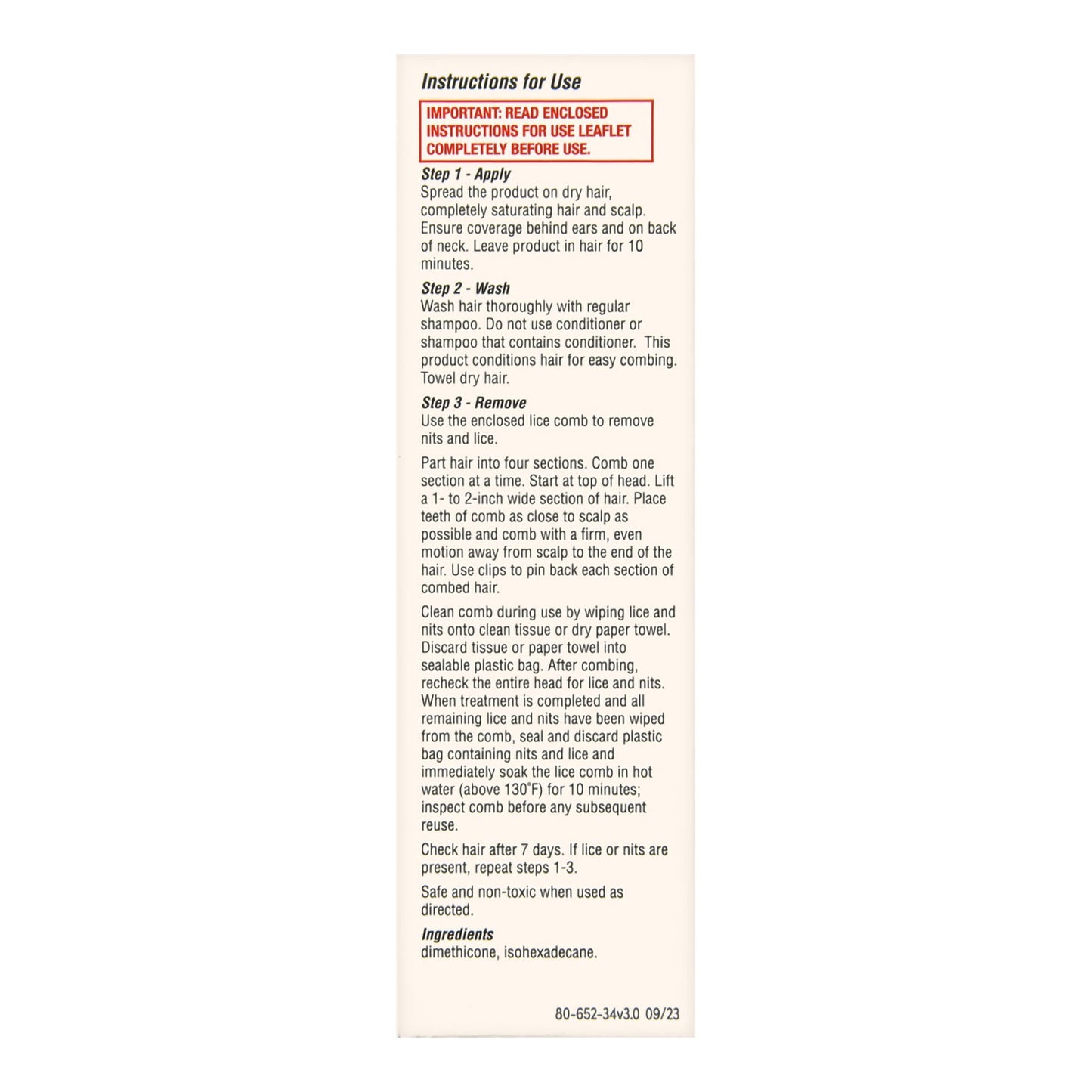 LICE TREATMENT, LIQ FT CRM RINSE1% 3.4OZ