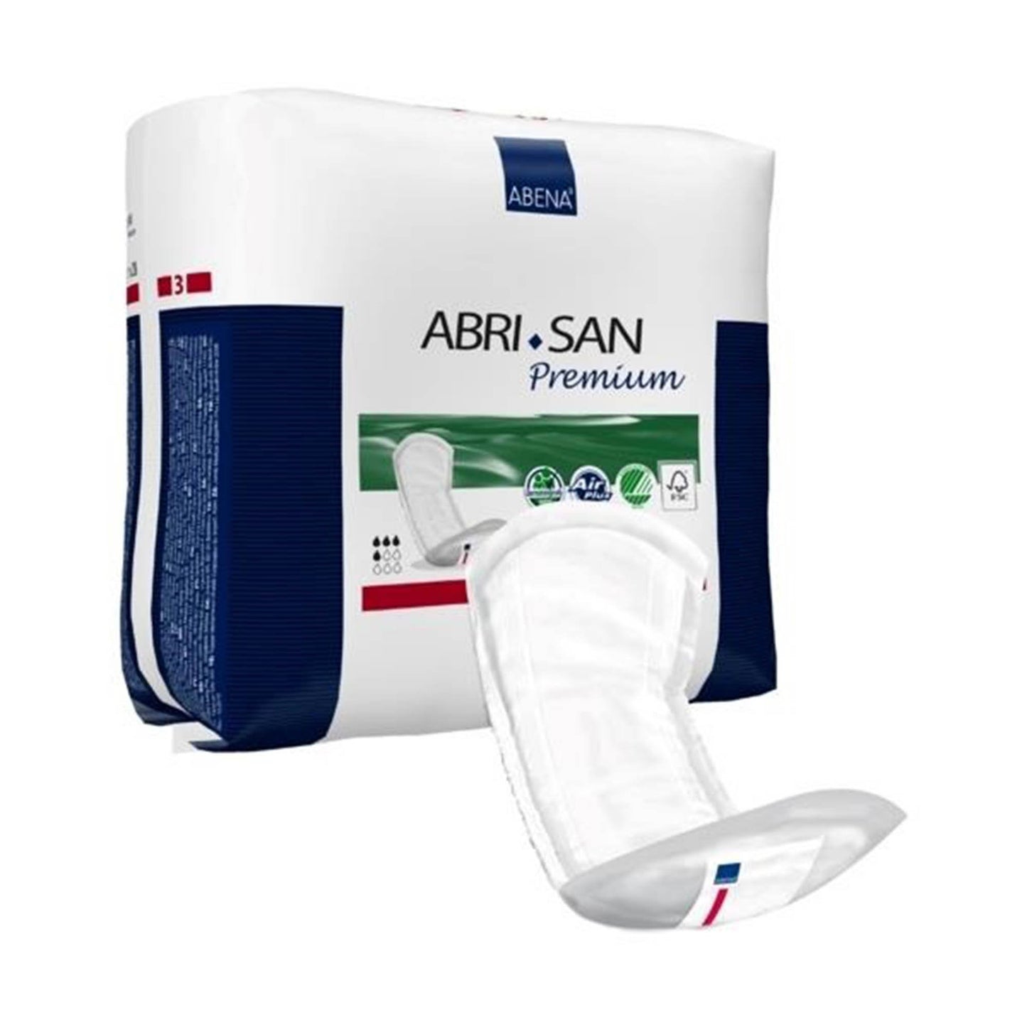 PAD, INCONT ABRI-SAN PREM #3 500ML 6X13" (28/BG 7BG/CS)