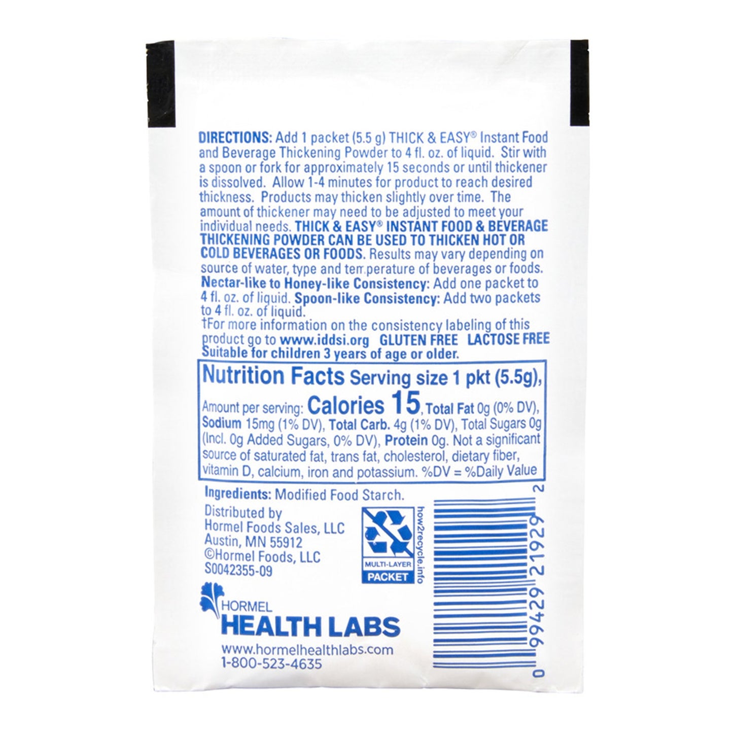 THICK & EASY, INST FOOD THICKENER NECTAR 5.2GM (100/CS)