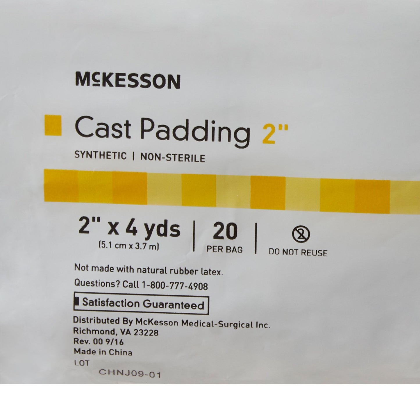 PADDING, CAST SYN 2"X4YDS (20RL/BG 4BG/CS)