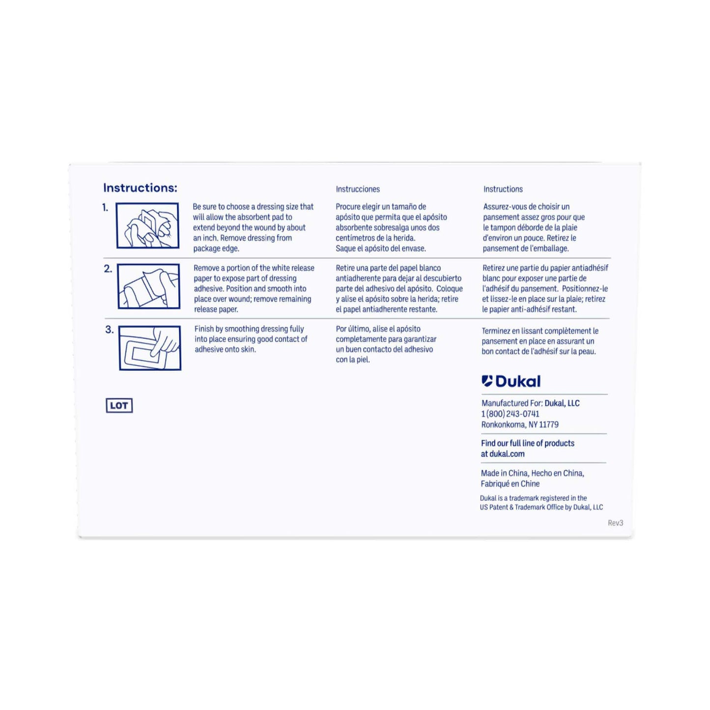 DRESSING, WND MINI ISLAND N/ADH STR 2X3" (50/BX 8BX/CS