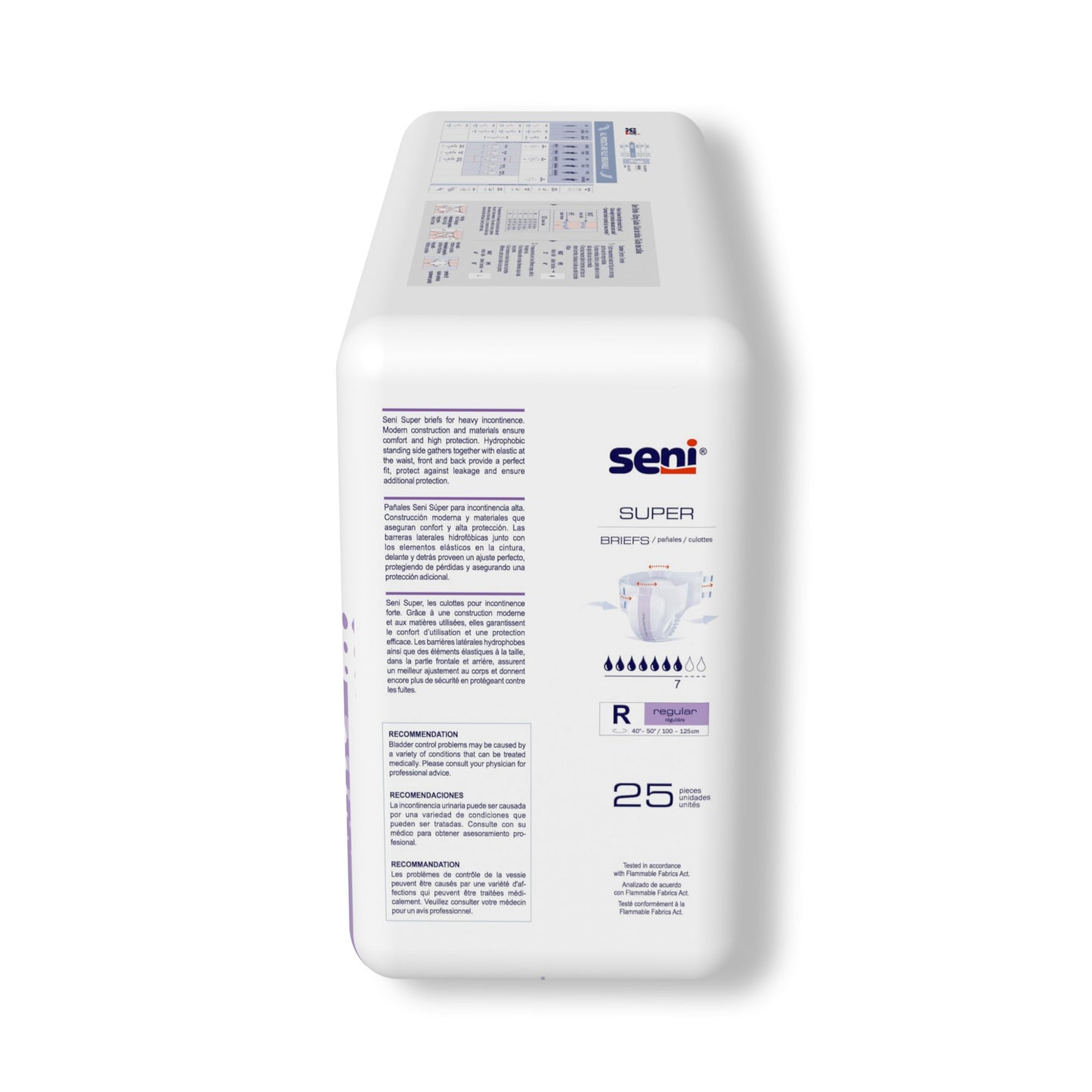 BRIEF, INCONT SENI SUPER REG 40"-50" (25/PK 3PK/CS)