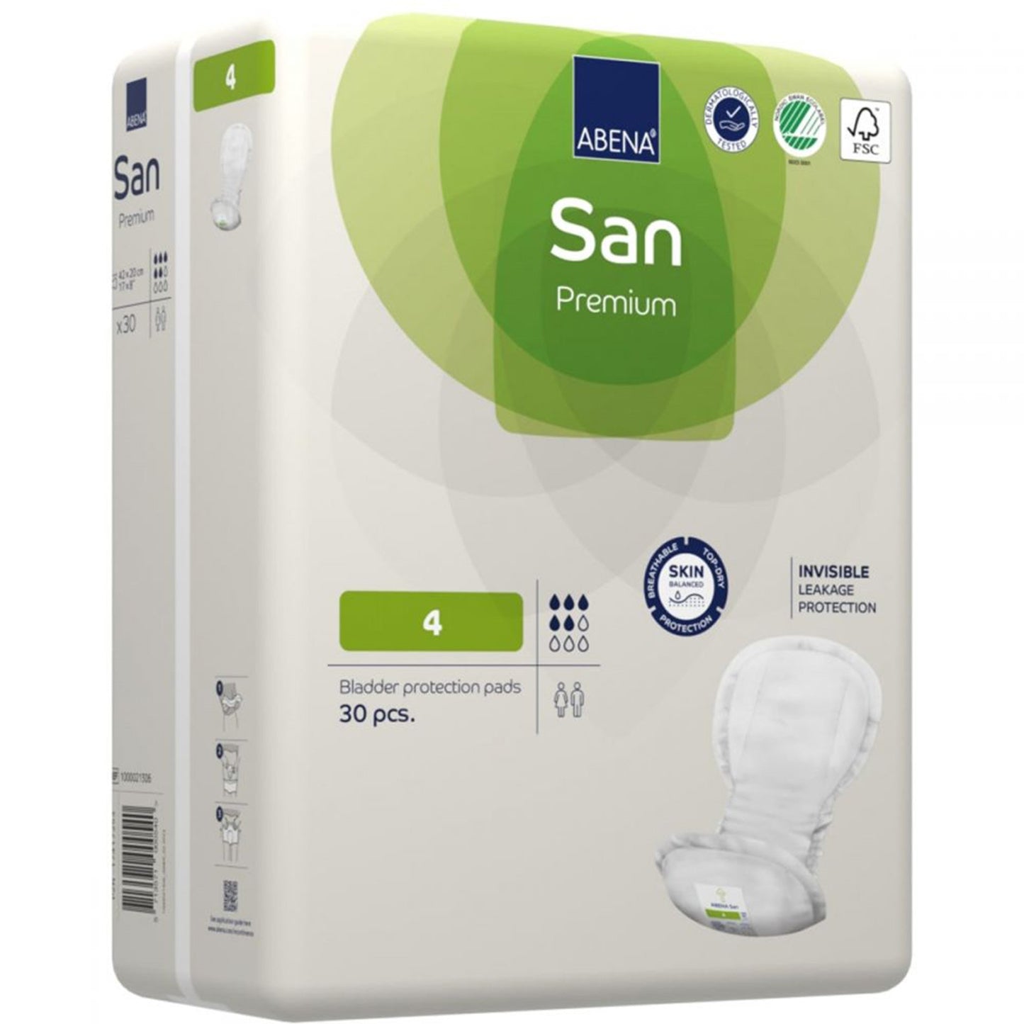 PAD, BLADDER CNTRL ABENA SANI ADLT 4 (30/PK 9PK/CS)