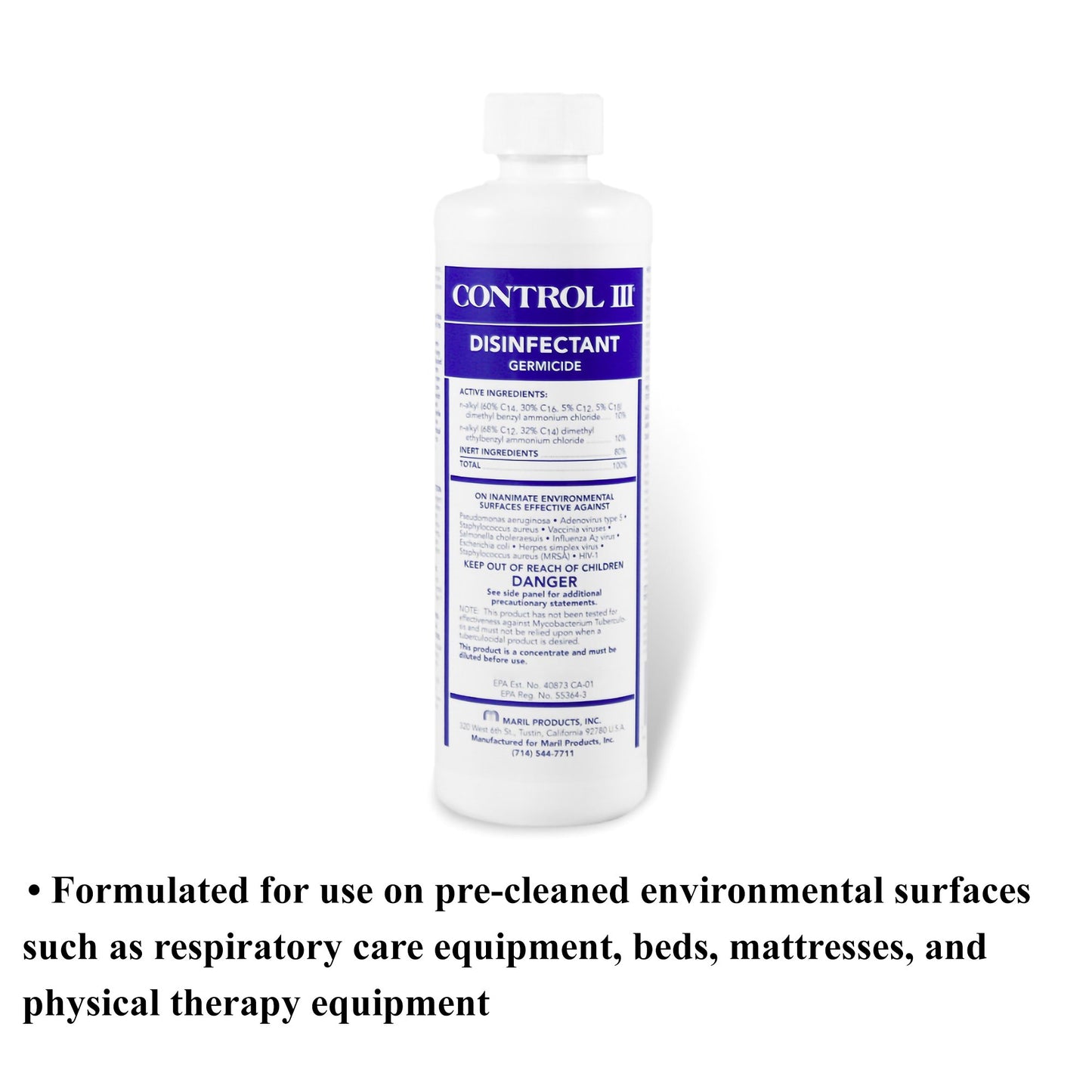 DISINFECTANT, CONTROL III CONC16OZ (12/CS)