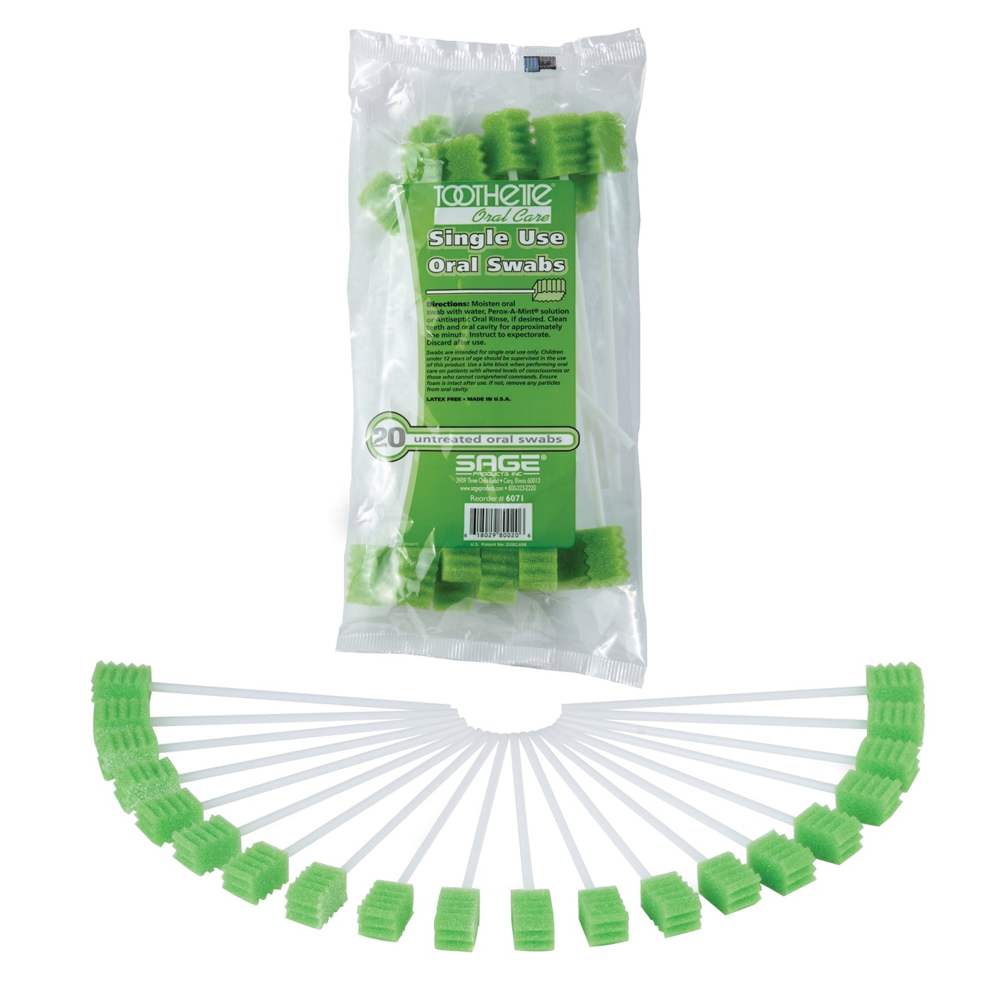 SWAB, ORAL UNTREATED (20/PK 50PK/CS)