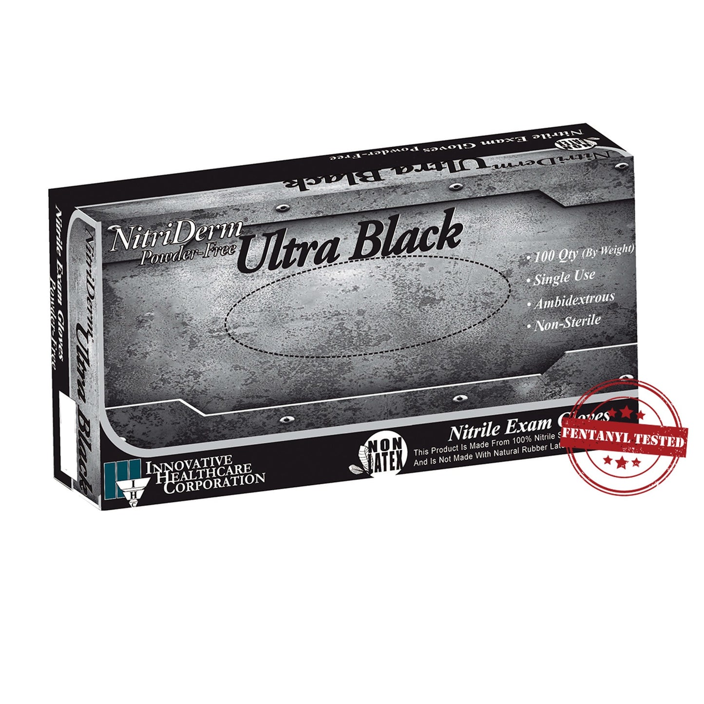 GLOVE, EXAM NTRL LG N/S CHEMO BLK (100/BX 10BX/CS)