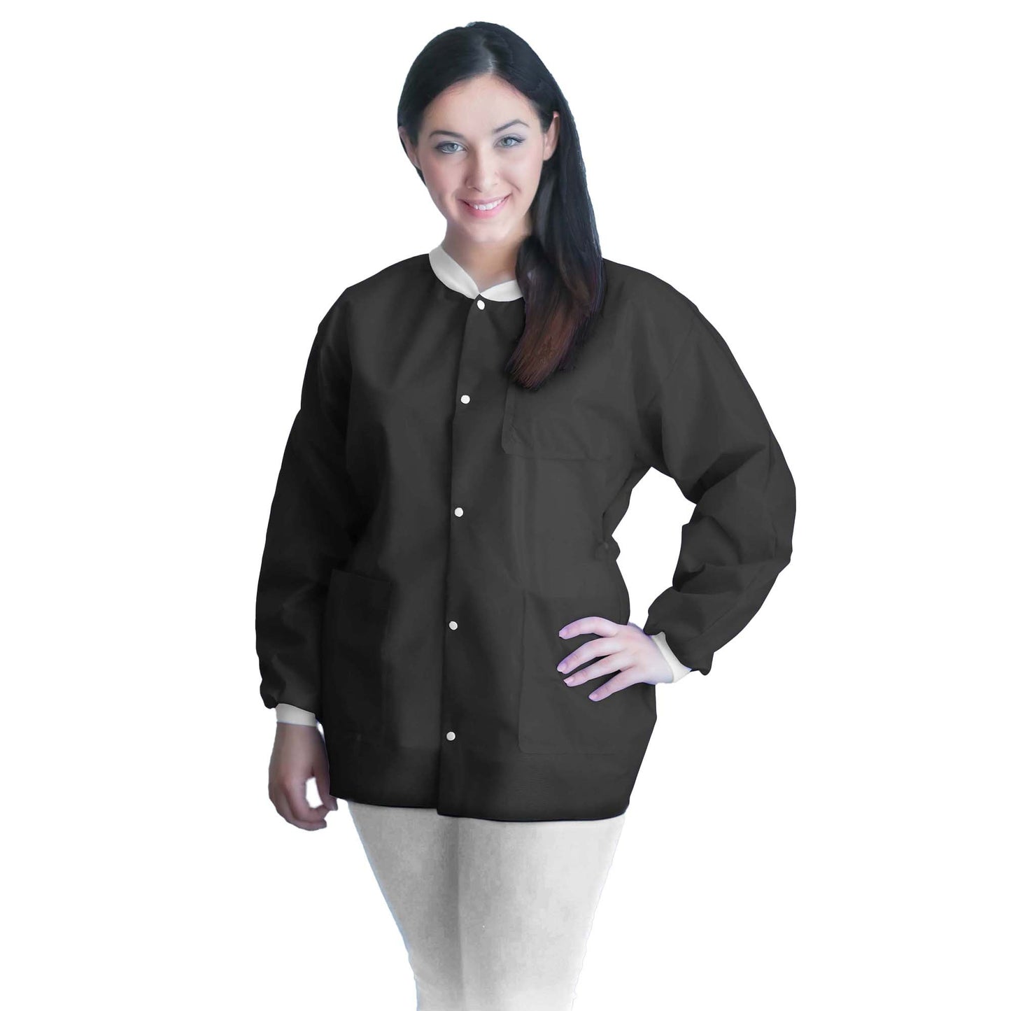 COAT, LAB FITME BLK LG (10/BG 5BG/CS)