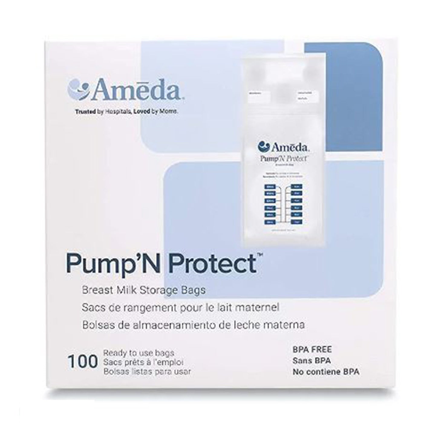 BAG, STORAGE AMEDA PUMP N PROTECT BREAST MILK 6OZ (100/CS)