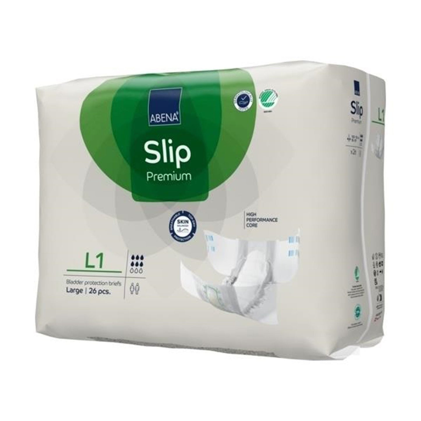 BRIEF, INCONT ABENA SLIP PREM ADLT L1 LG (26/PK4PK/CS)