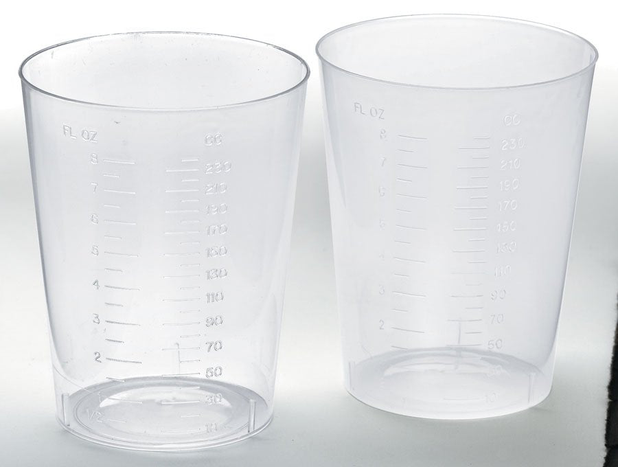 CARAFE, INTAKE GRAD 8OZ TRANS (25PK 20PK/CS)