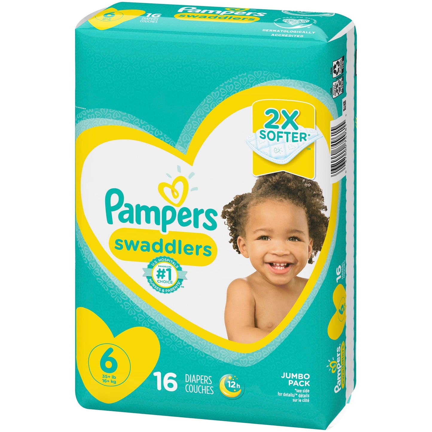 DIAPER, PAMPERS SWADDLERS SZ6 35+LBS (16/PK 4PK/CS)