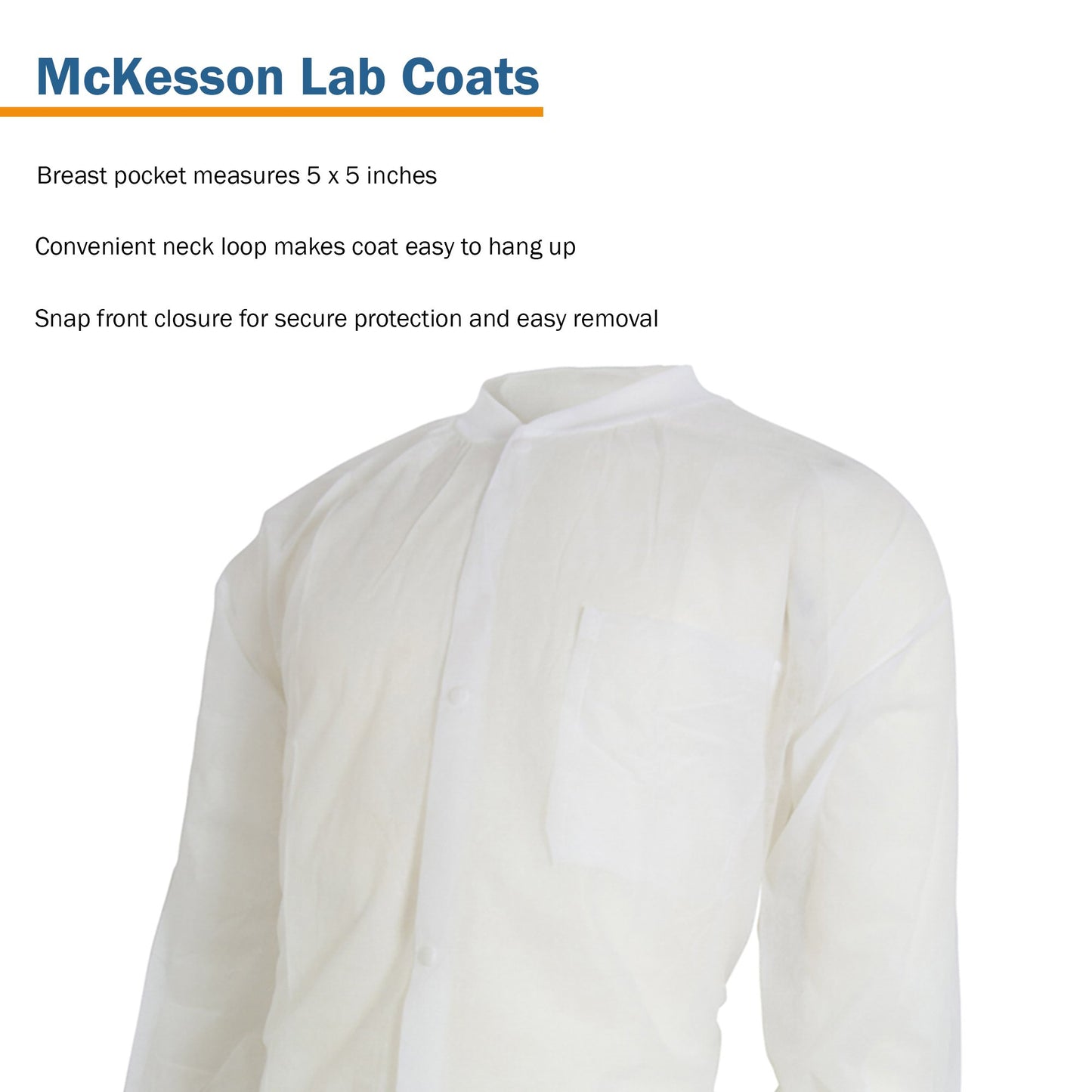 COAT, LAB KNITCUFF LF WHT LG/XLG (10/BG 3BG/CS)
