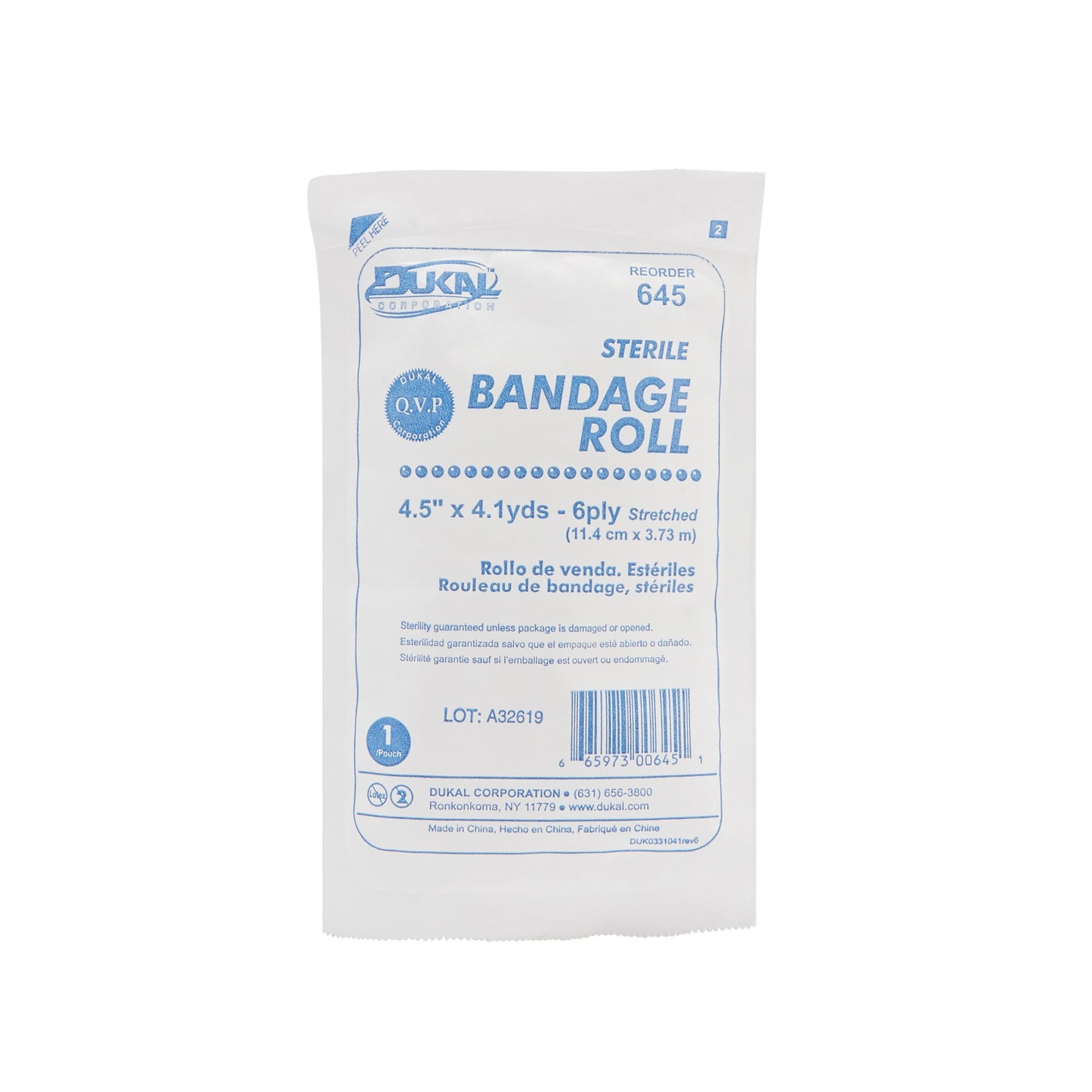 BANDAGE, GAUZE COTTON 6PLY STR 4"X4YDS (100/CS)