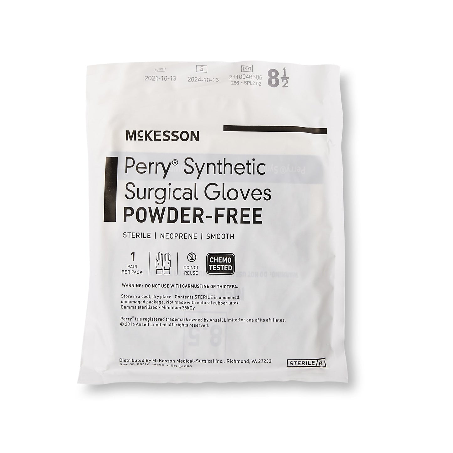 GLOVE, SURG NPRN 8.5 STR2 SMTHCHEMO (50PR/BX 4BX/CS)