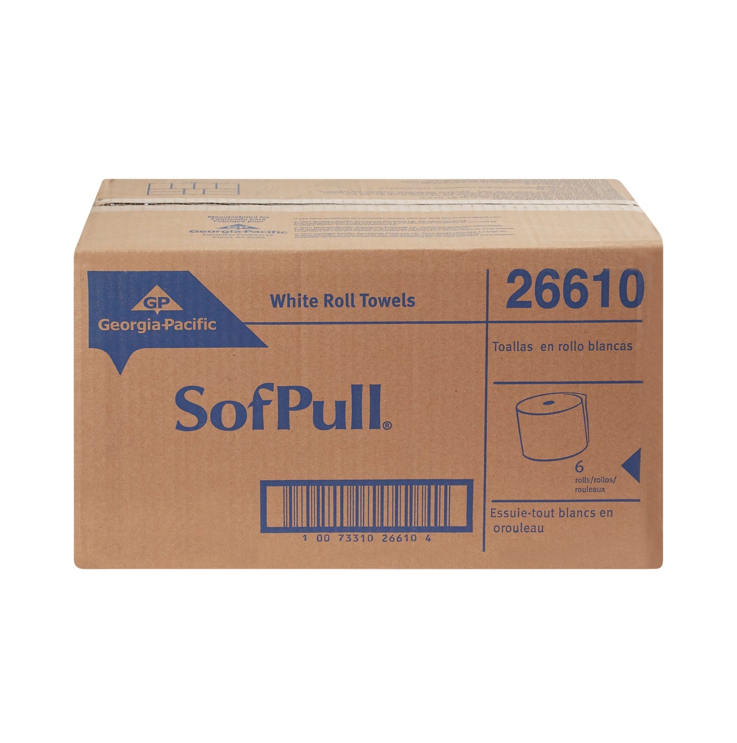 TOWEL, SOFPULL PAPER RL WHT (6RL/CS)