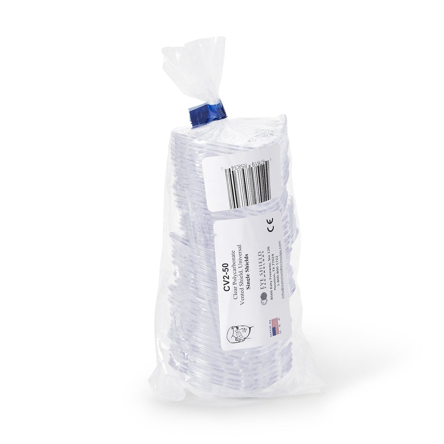 EYE SHIELD, UNIV CLR PLAS VENTED (50/BX)