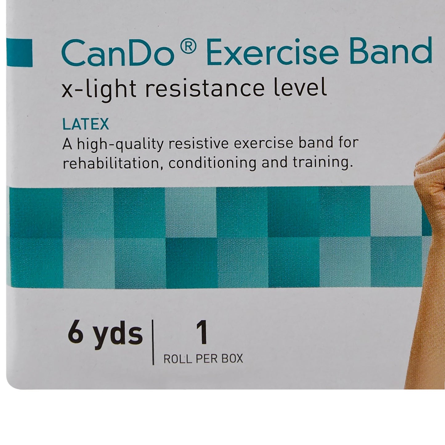 BAND, EXERCISE LTX DISP YLW 6YDS