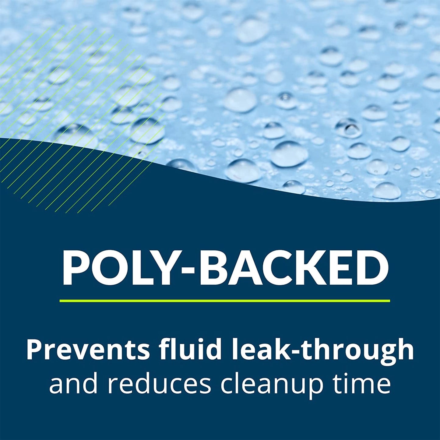 TOWEL, PROF 2PLY POLY BLU 13X18 (500/CS)