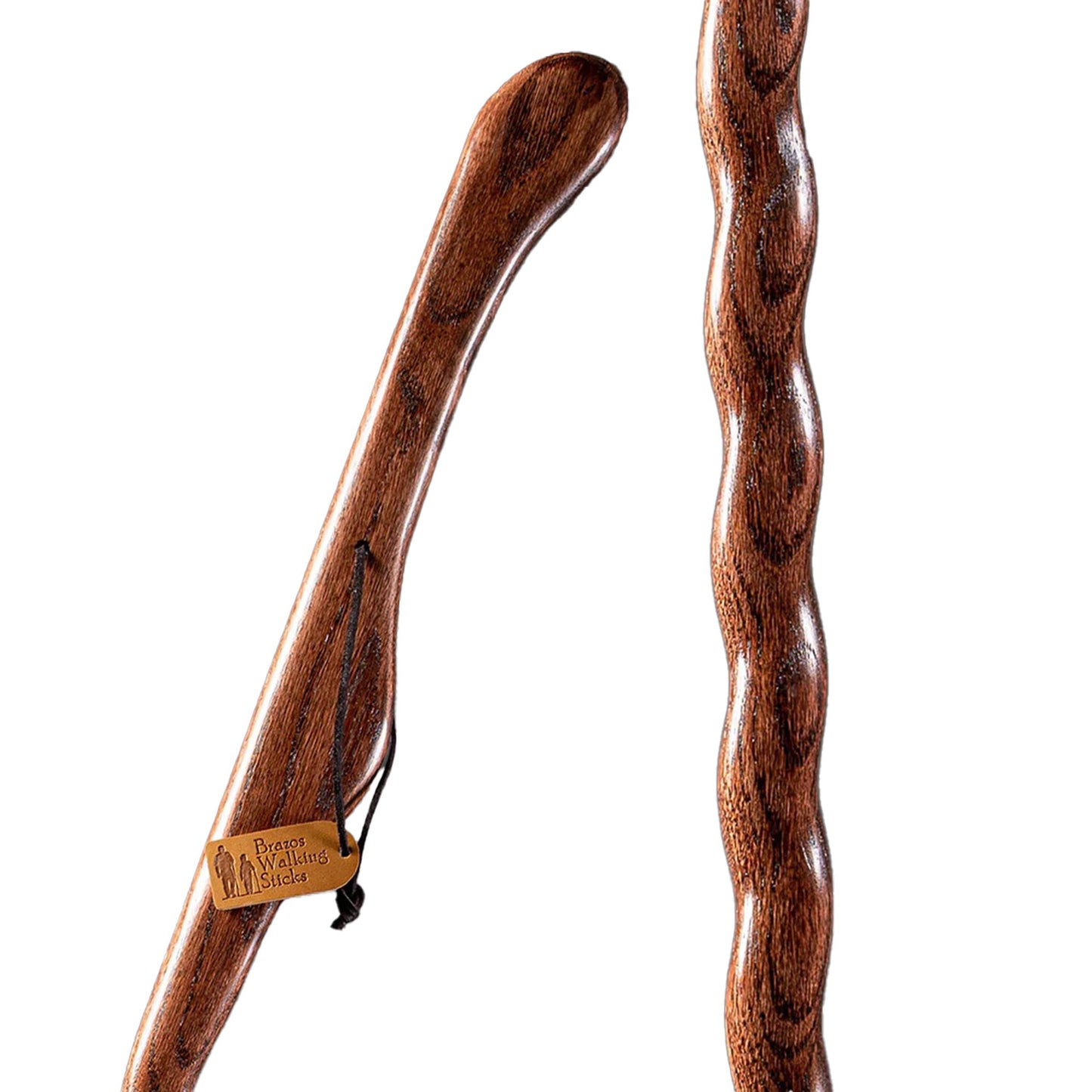 STICK, WALKING WOOD BRAZOS 48 TWISTED OAK HITCHHIKER RED 48'