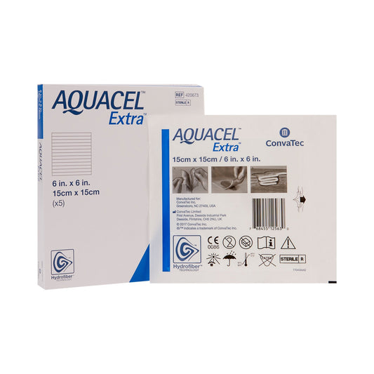 DRESSING, WND AQUACEL X HYDFBRW/O BORDER 6X6" (5/B