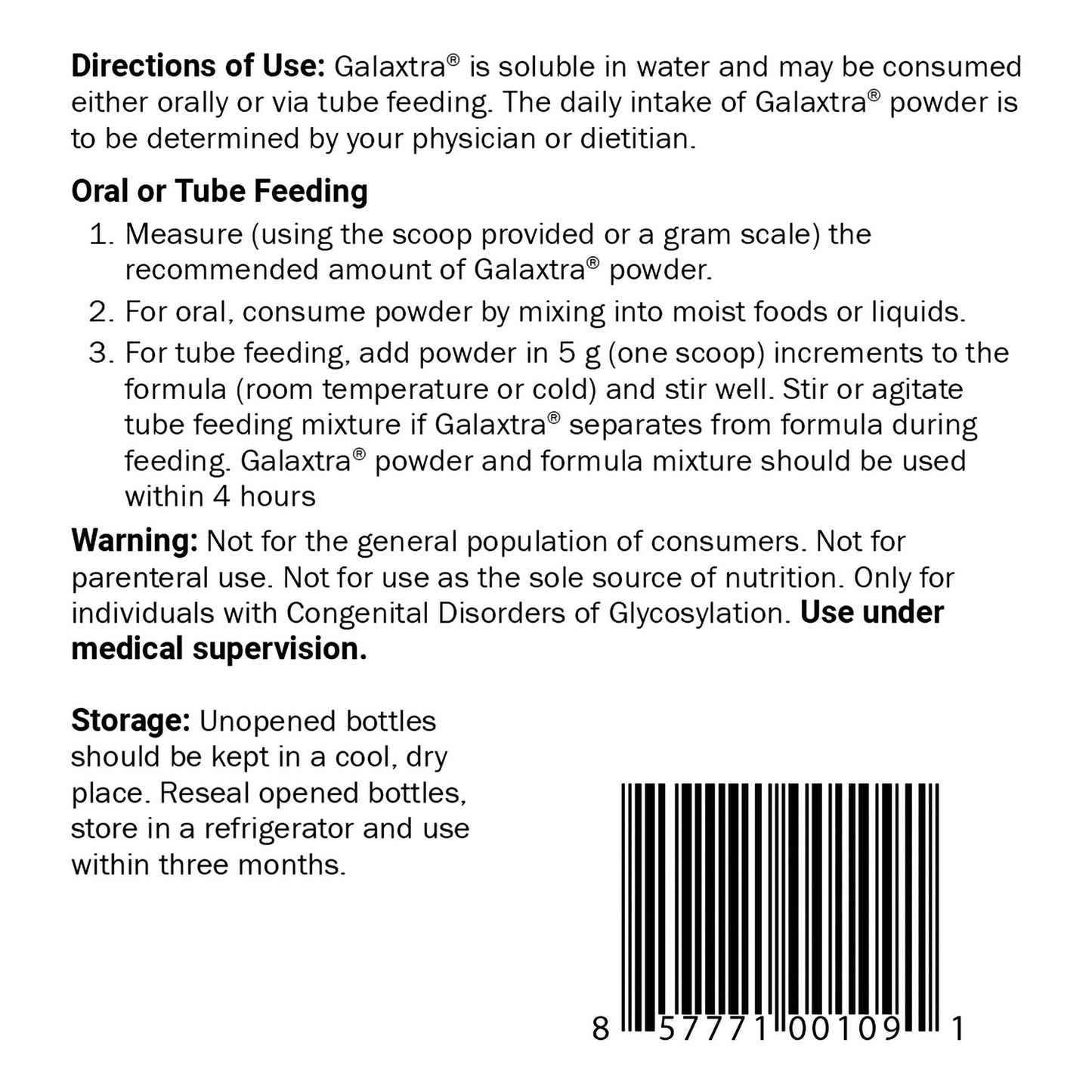 GALAXTRA, GALACTOSE POWDER 375GM