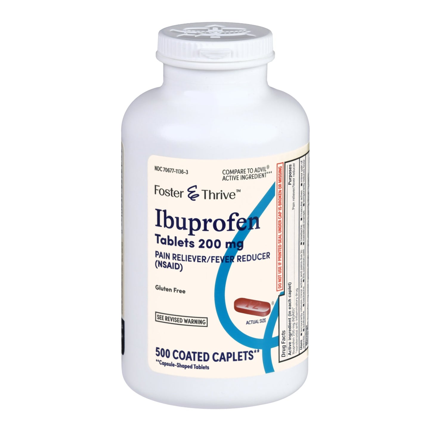 IBUPROFEN, TAB FT SM 200MG (500/BT)