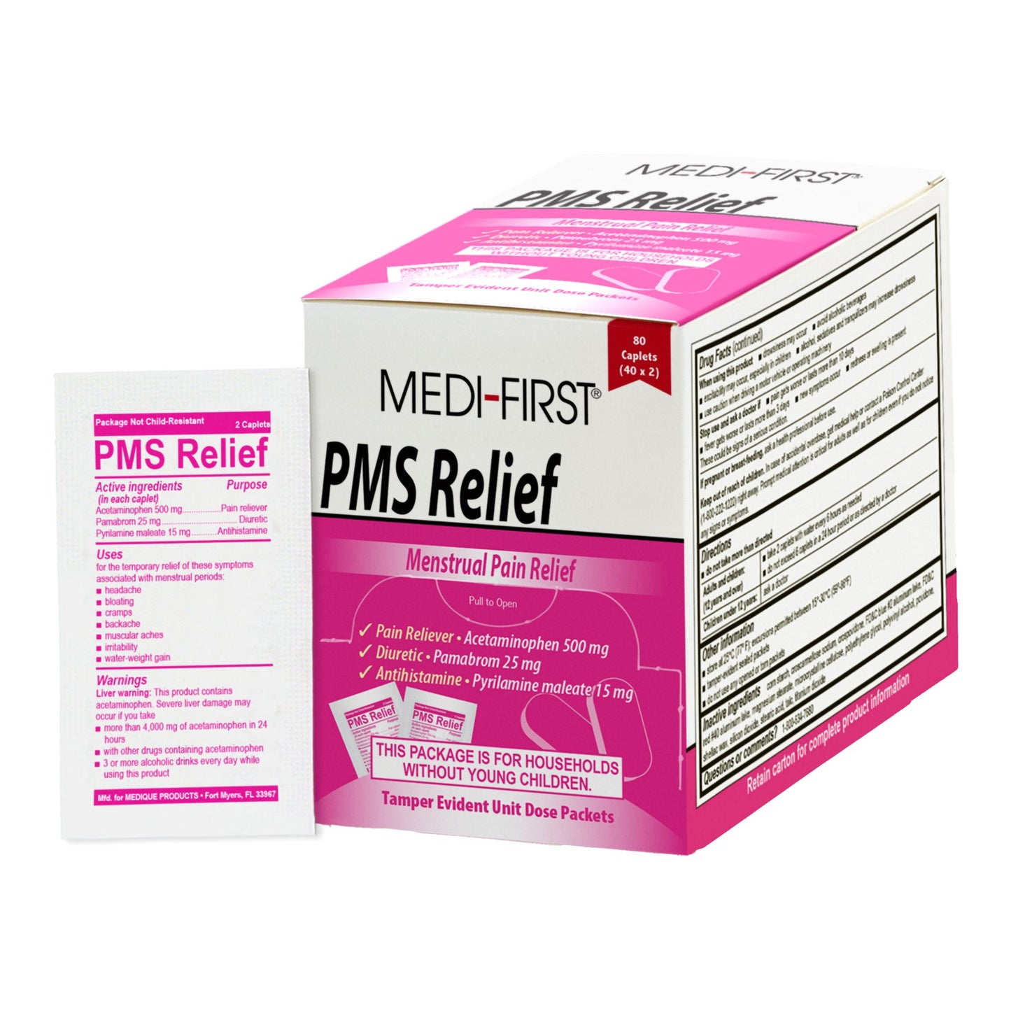 PMS RELIEF, TAB 500MG/25MG/15MG (80/BX)
