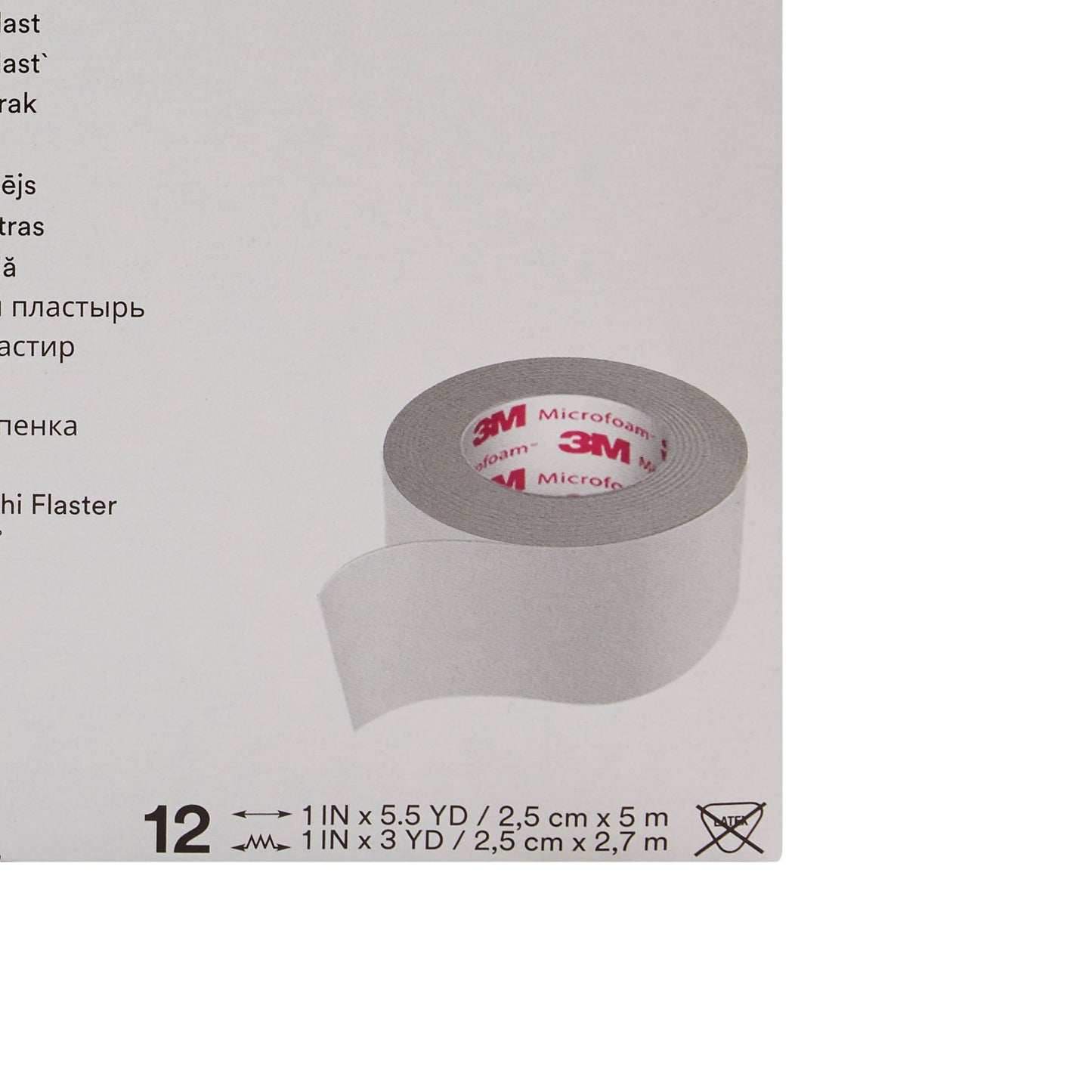 TAPE, ADHSV FOAM 1"X5 1/2YDS (12/BX) 3M