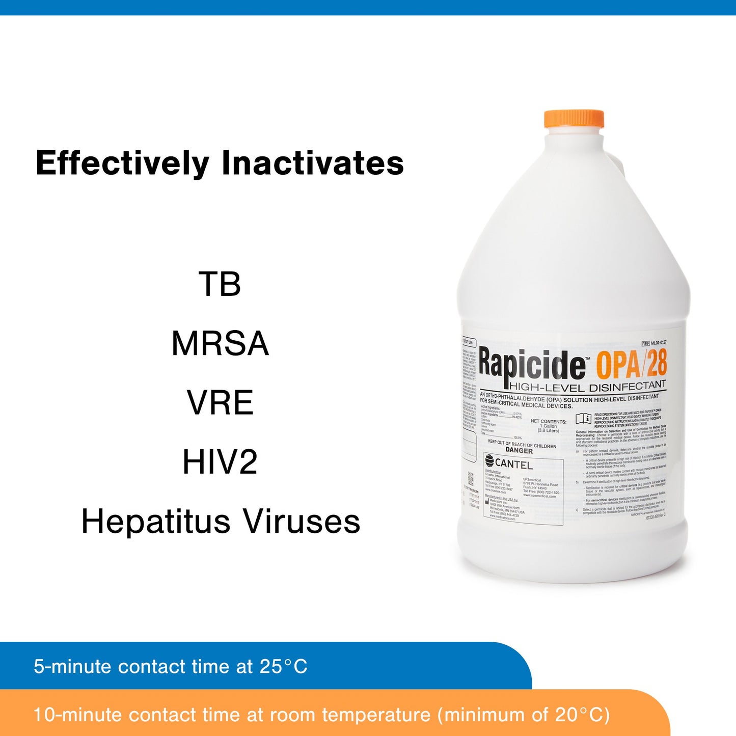 DISINFECTANT, ENDOSCOPE REPROCIDE HI LVL (4GL/CS)