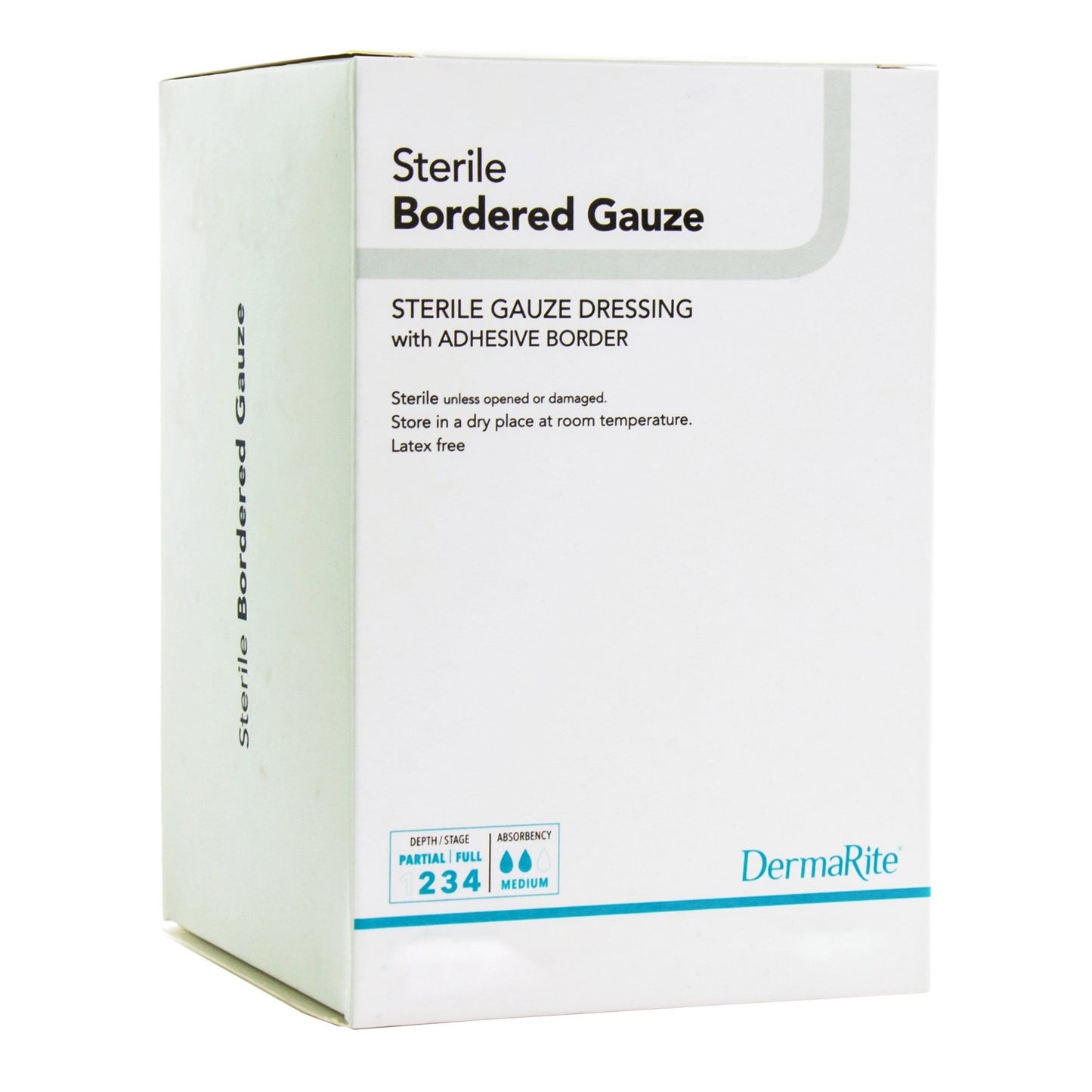 GAUZE, BORDERED STERILE ISLAND4X8 (25/BX)