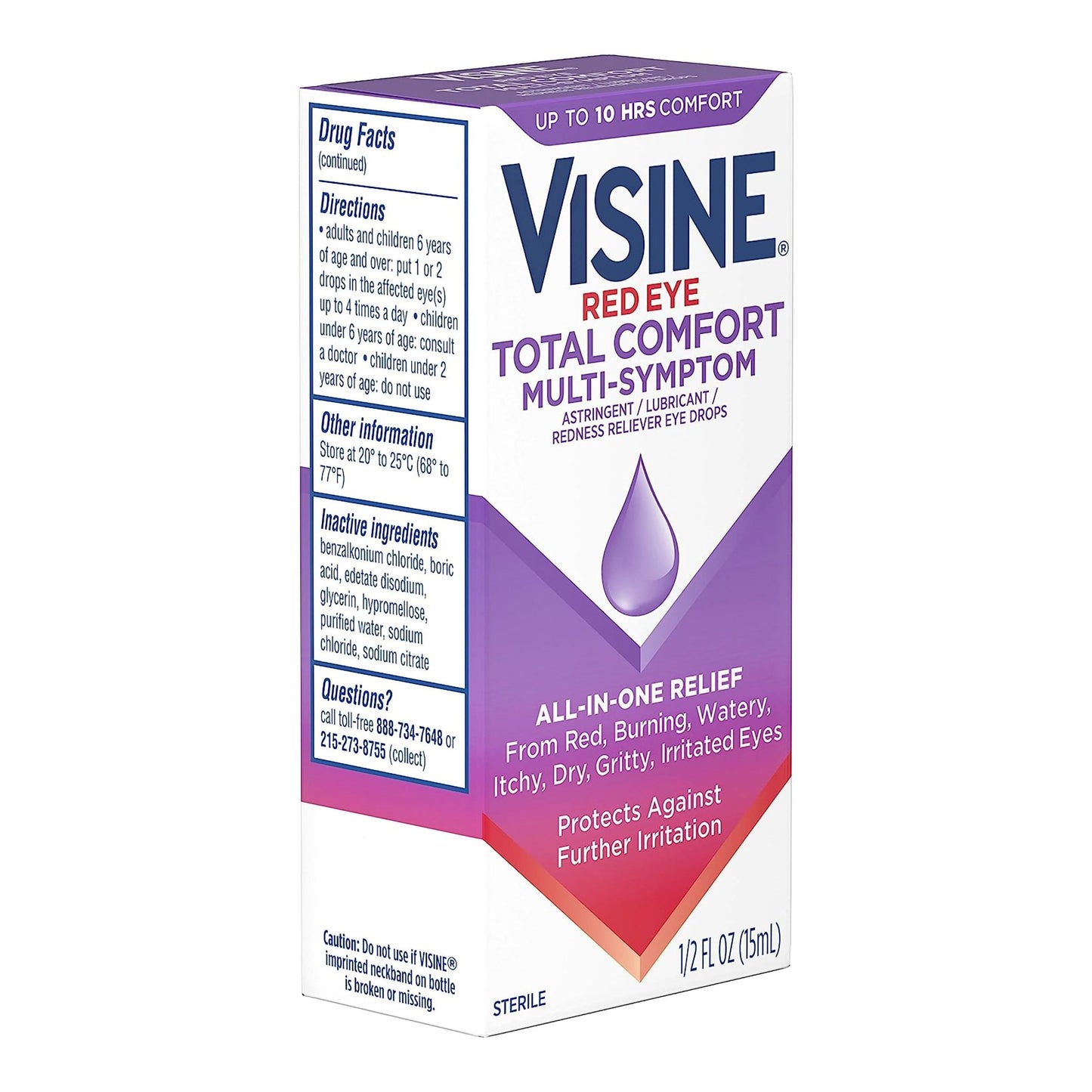 VISINE RED EYE, DRP COMFORT MULTI-SYMPTOM 0.5OZ
