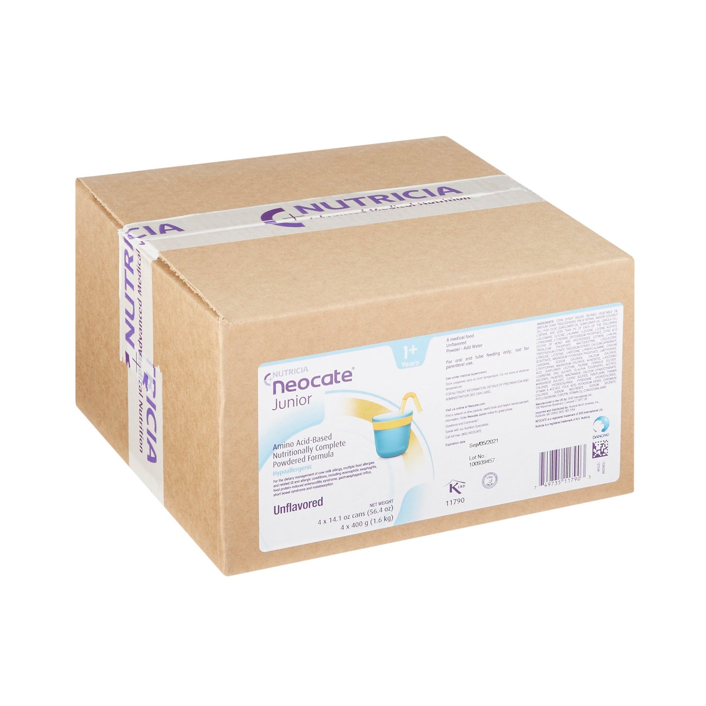 NEOCATE JR, PDR FORMULA UNFLAV400MG (4/CS)