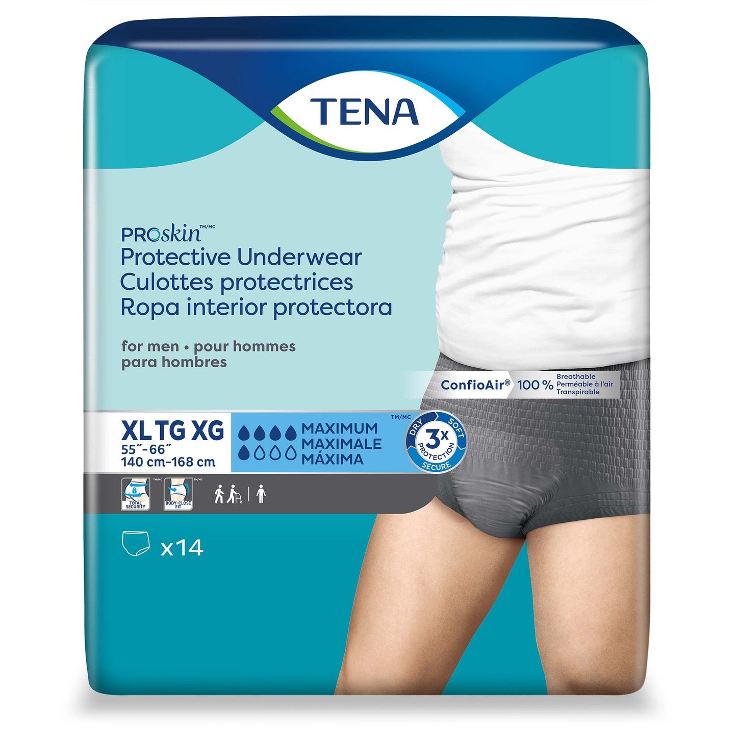 UNDERWEAR, INCONT PROTECTIVE PROSKIN MENS XLG (14/BG 4BG/CS)