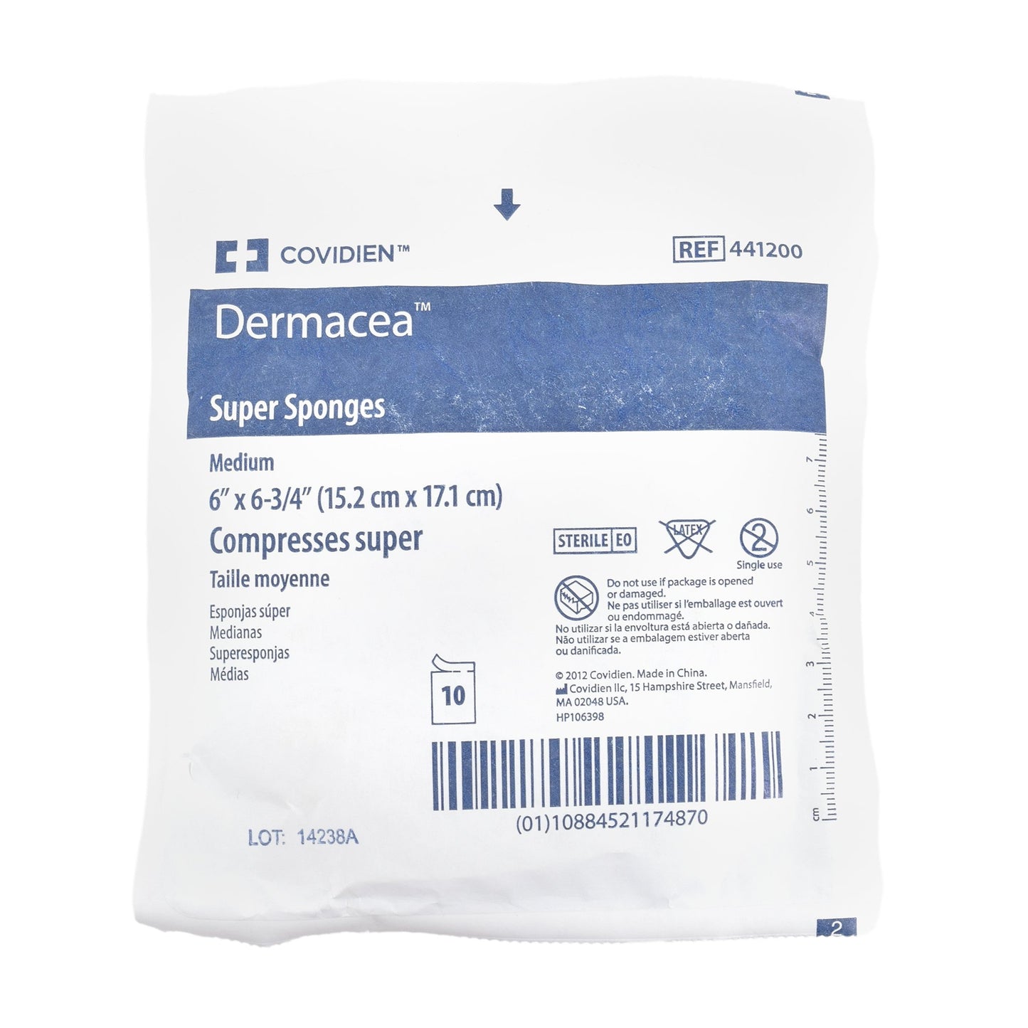 SPONGE, SUPER STR MED (10/PK 48PK/CS) KENDAL