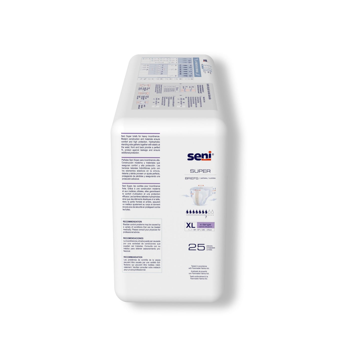 BRIEF, INCONT SENI SUPER XLG 55"-67" (25/PK 3PK/CS)